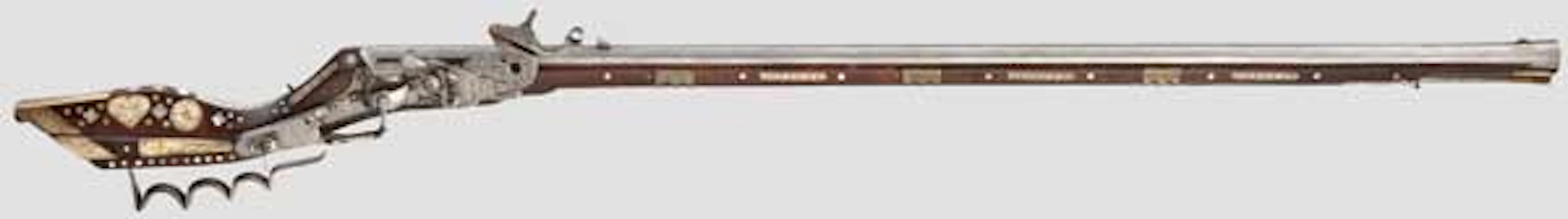 A wheellock rifle (Tschinke)