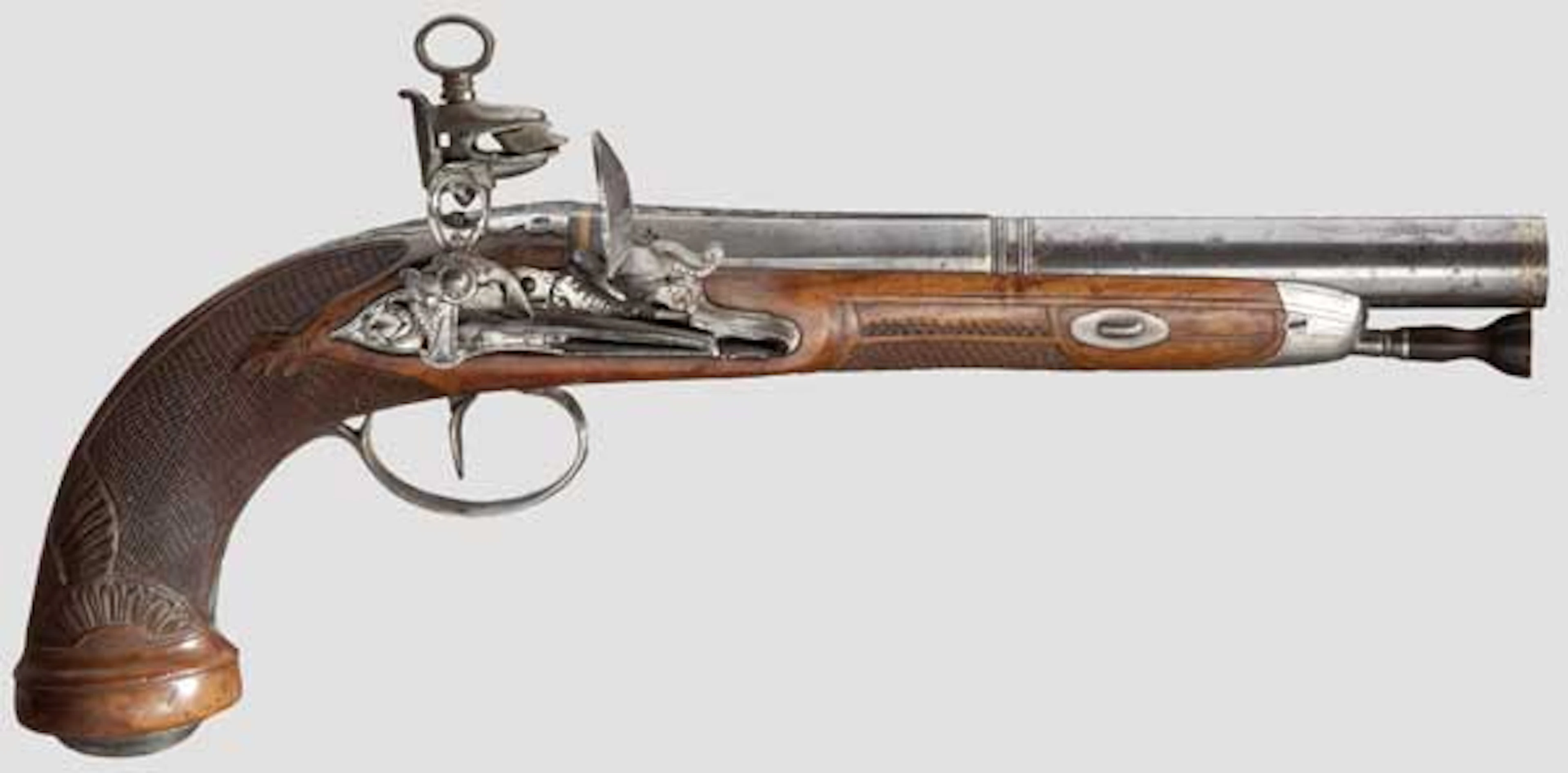 A silver-mounted Italian miquelet-lock pistol