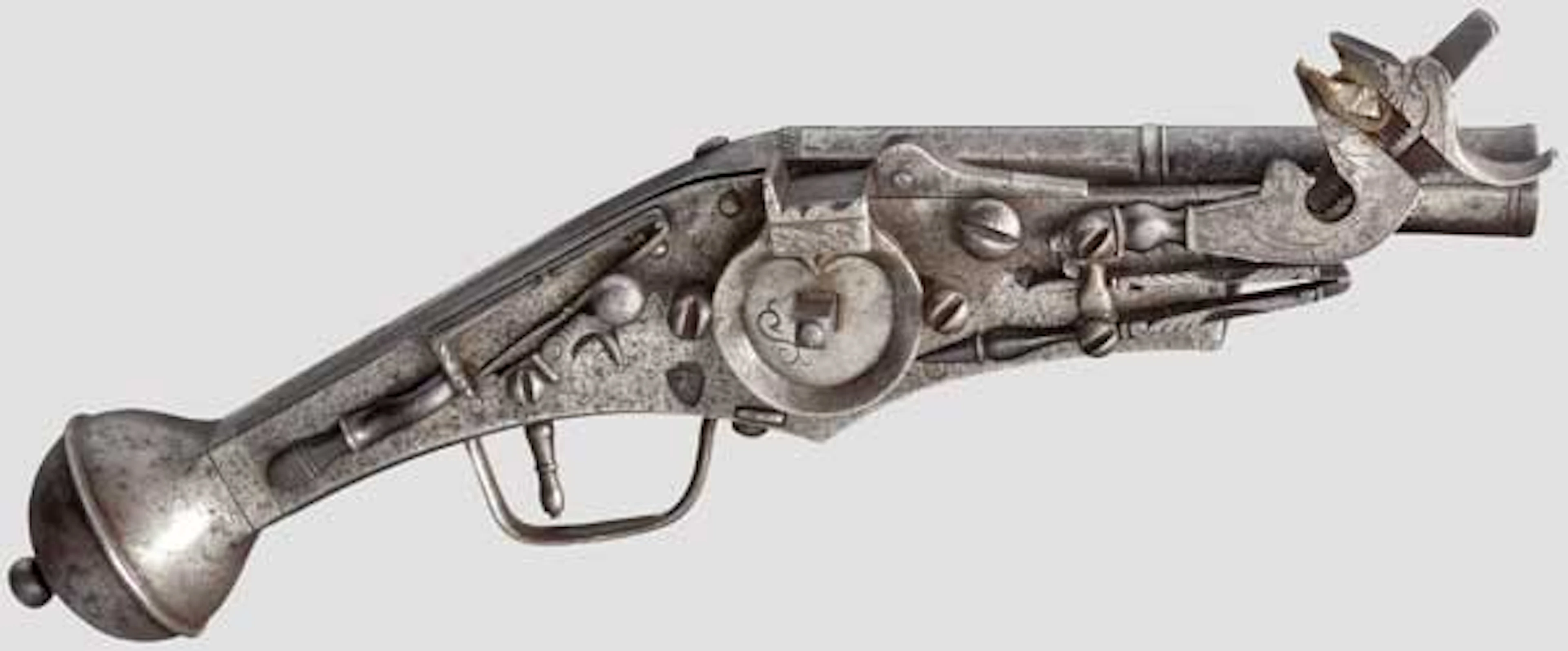 A rare German all-metal wheellock pistol
