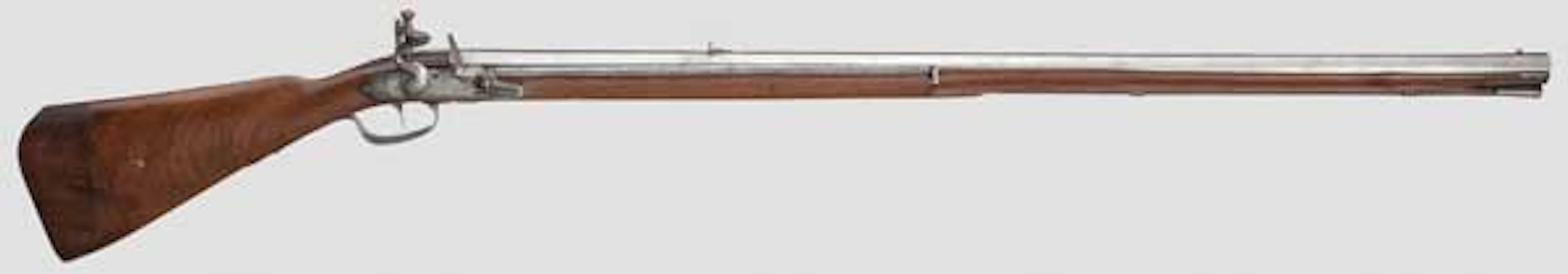 A German flintlock rifle with self-filling pan