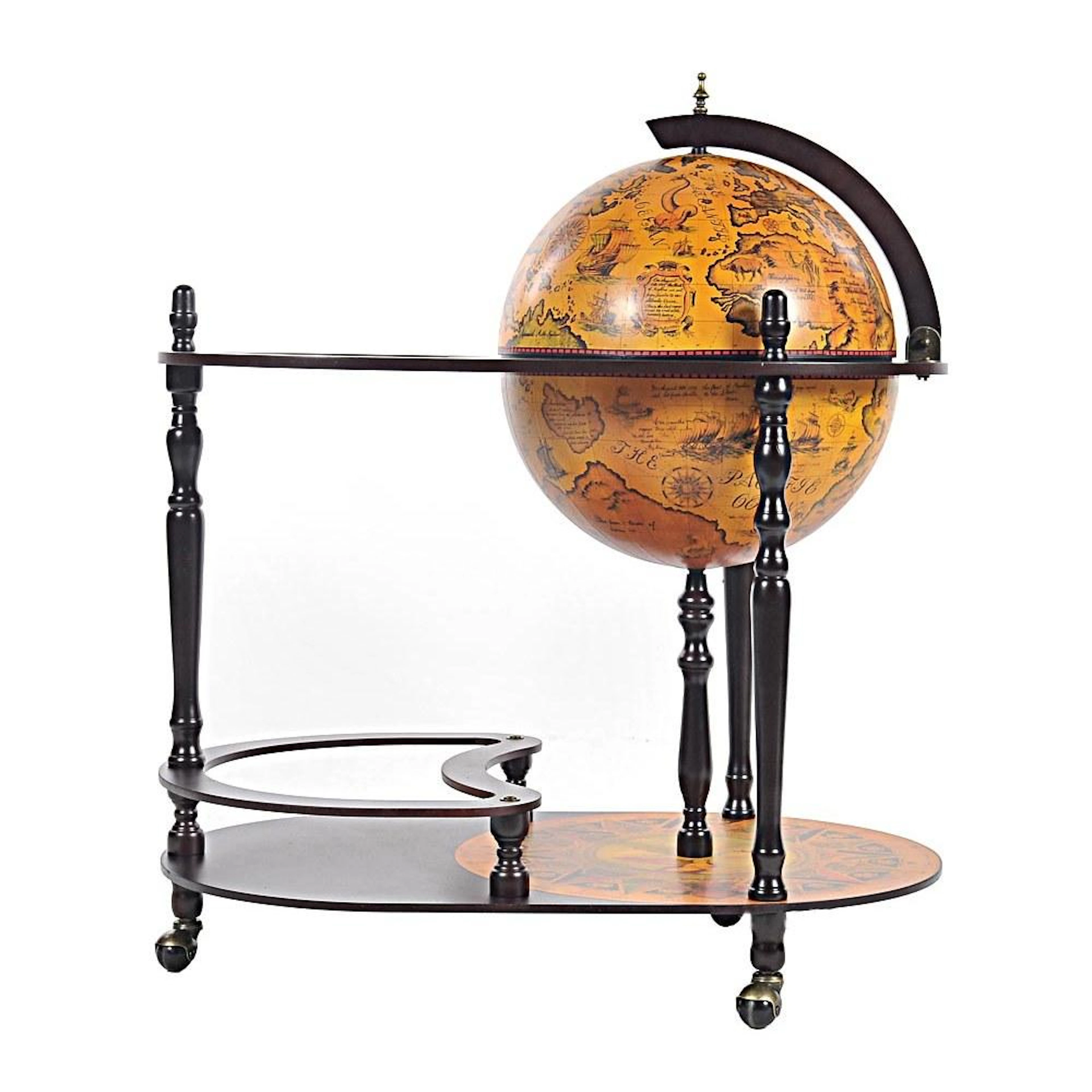 Globe drinks trolley 42cm-red
