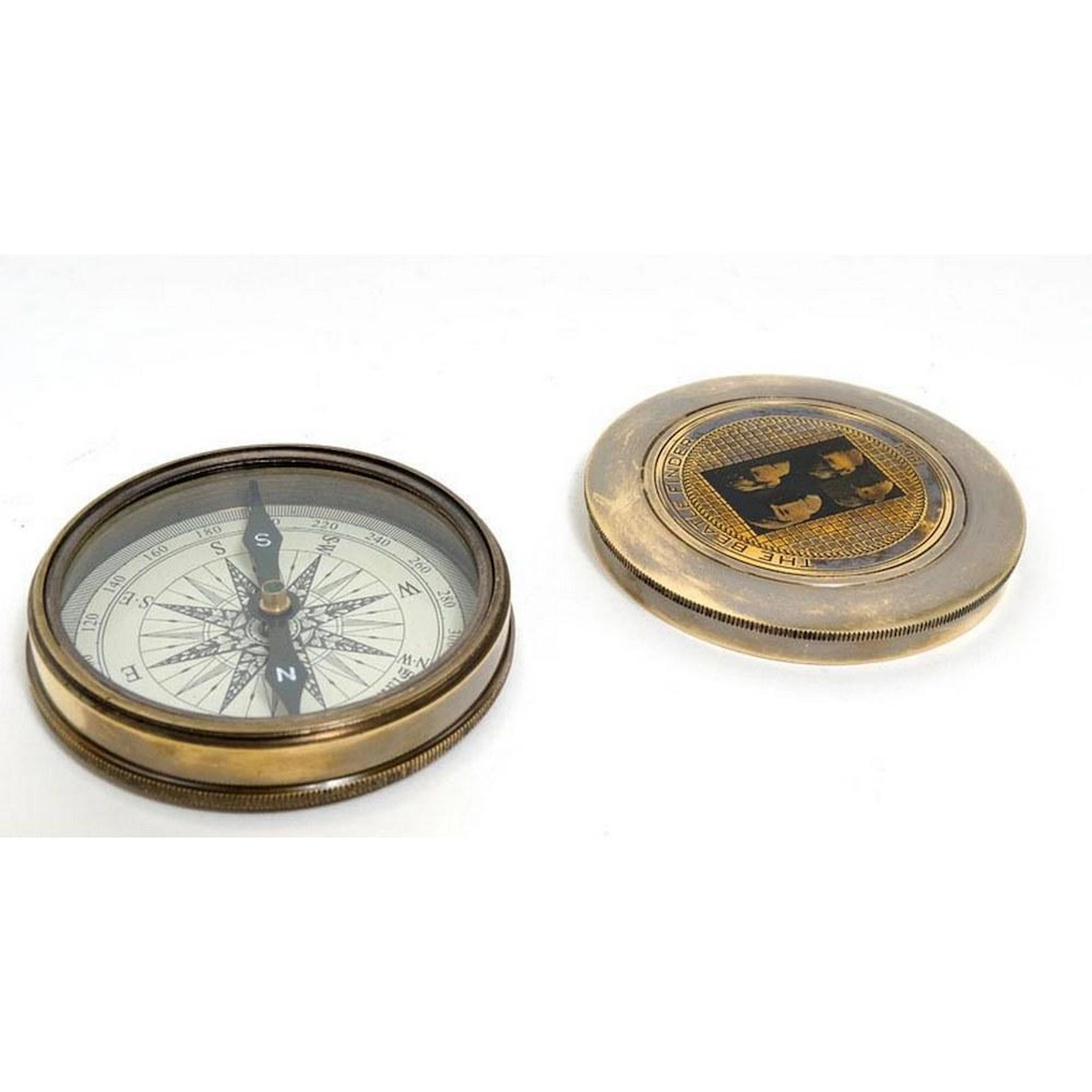 Beetles Compass w leather case