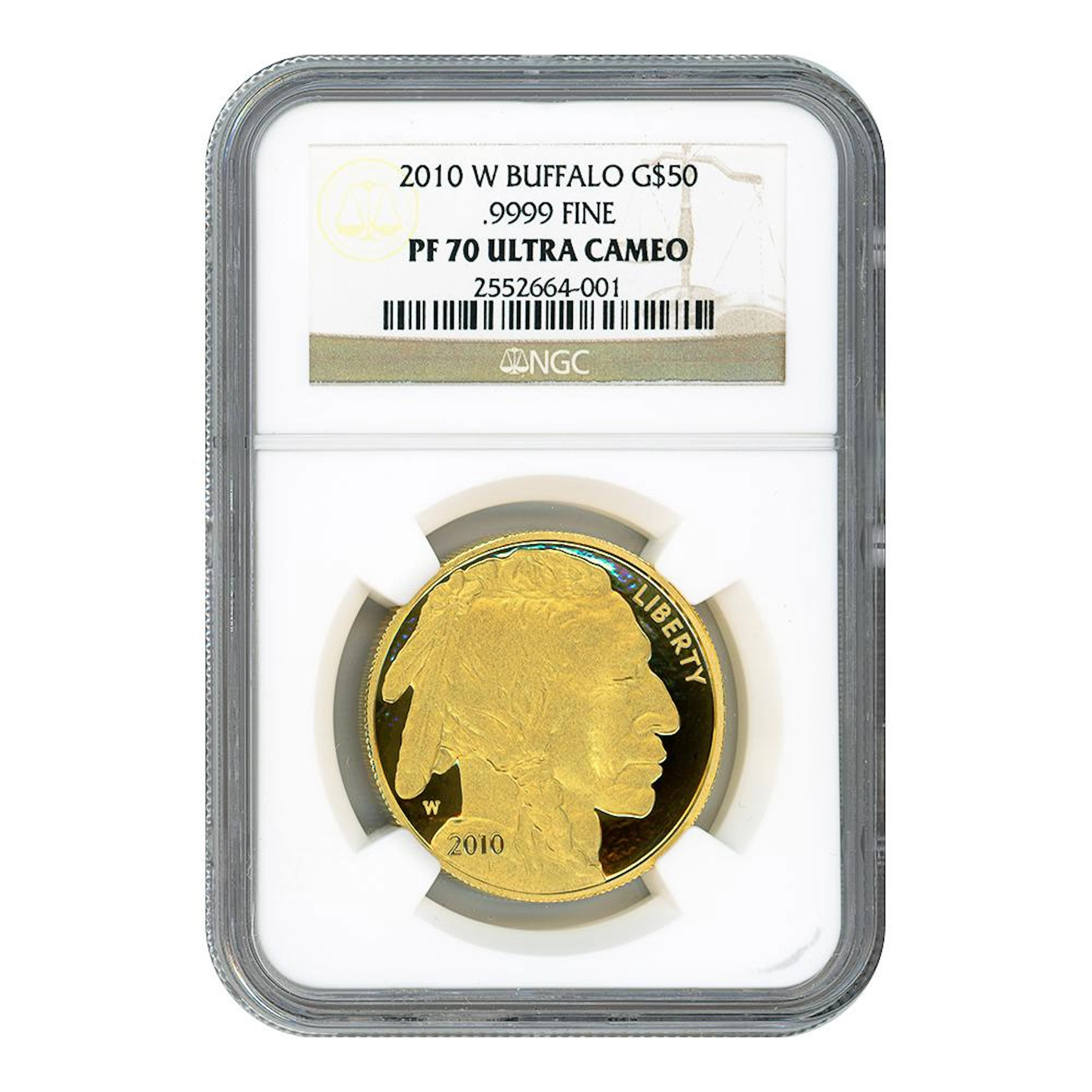 Certified Proof Buffalo Gold Coin 2010-W PF70 NGC