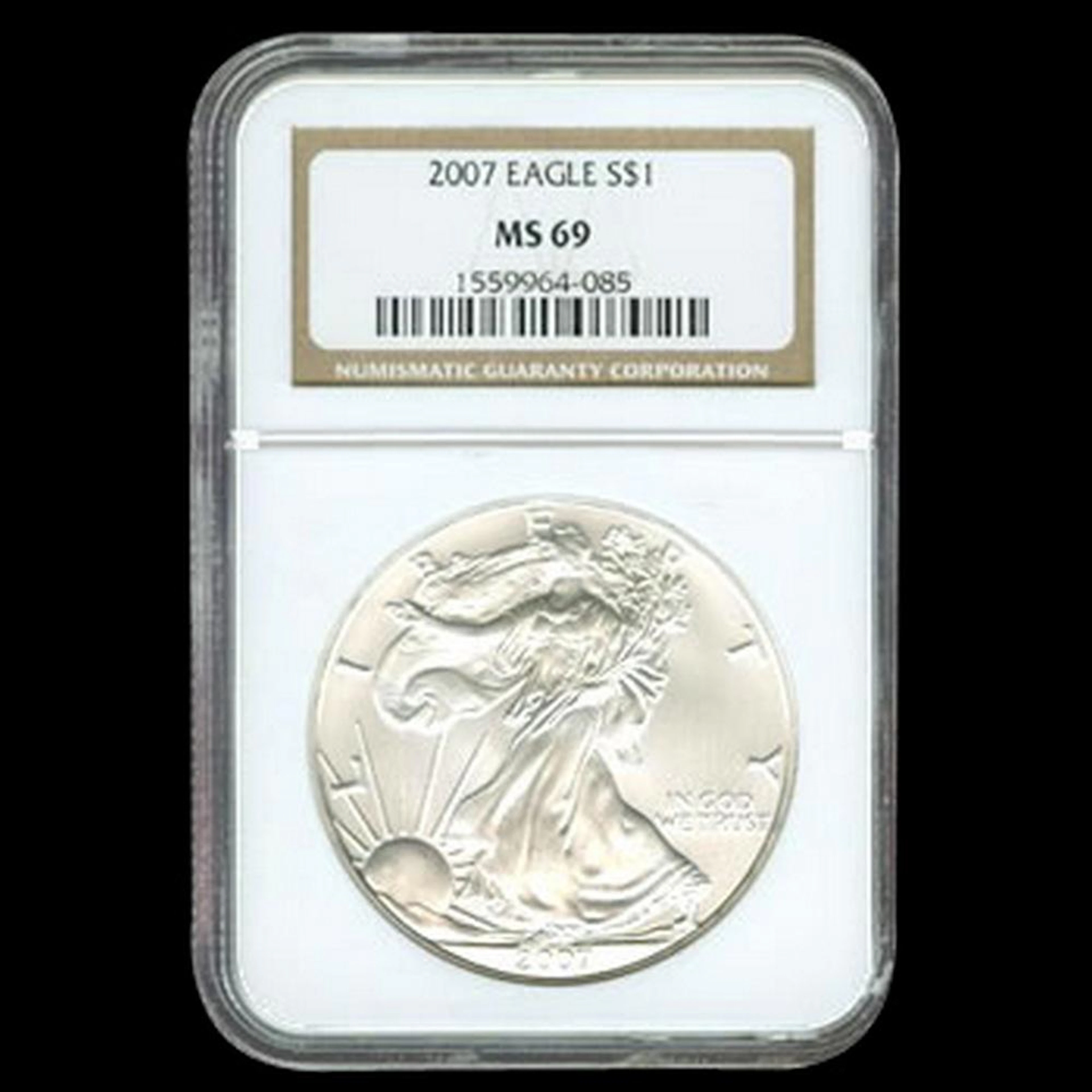 Certified Uncirculated Silver Eagle 2007 MS69