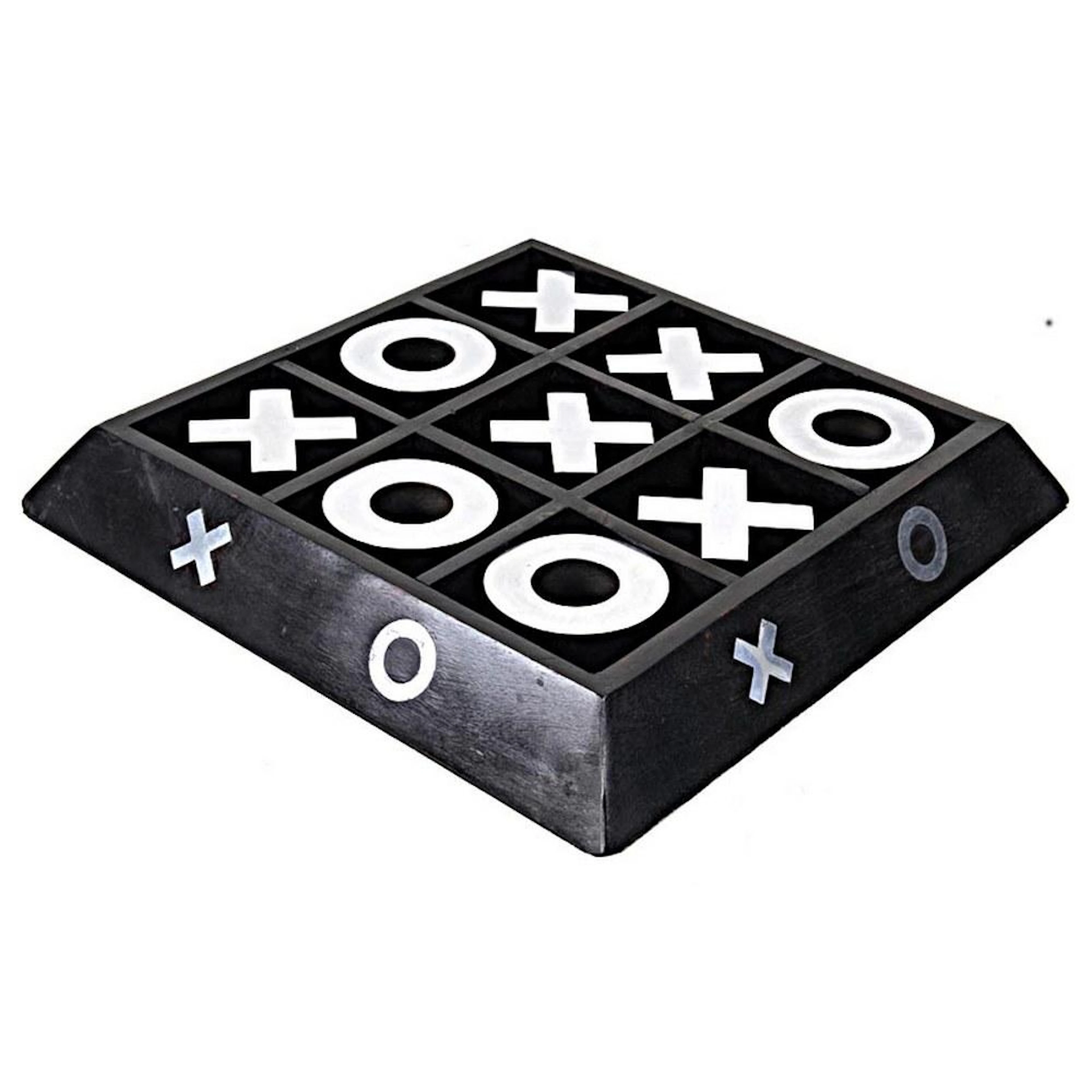 WOODEN/ ALUMINIUM ''X-O'' GAME BLK/NKL