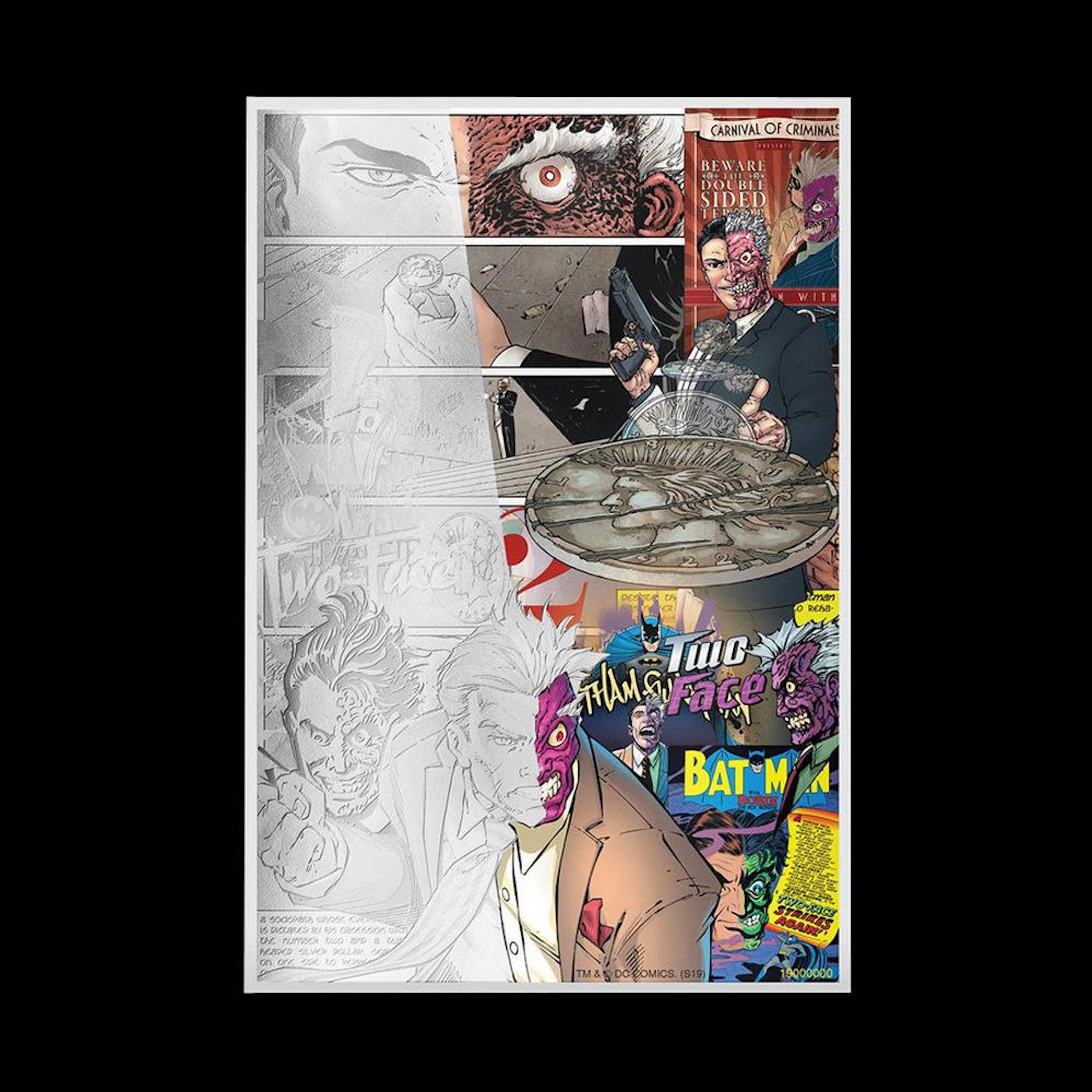 Collectible Batman Villains: Two-Face Foil Note 2019 Ni