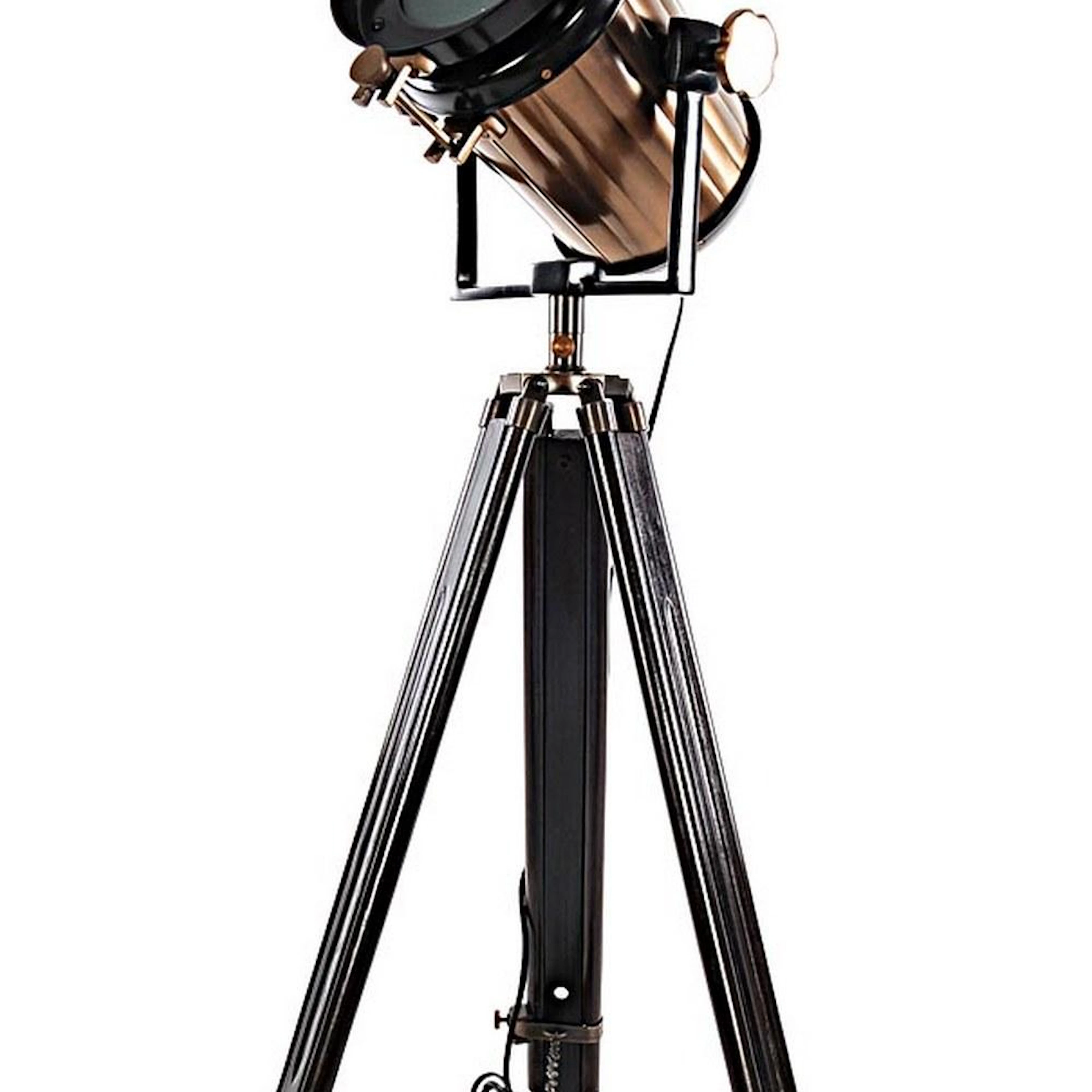 ALUM/STEEL SPOT LIGHT WDN STAND TEXTURED GLASS