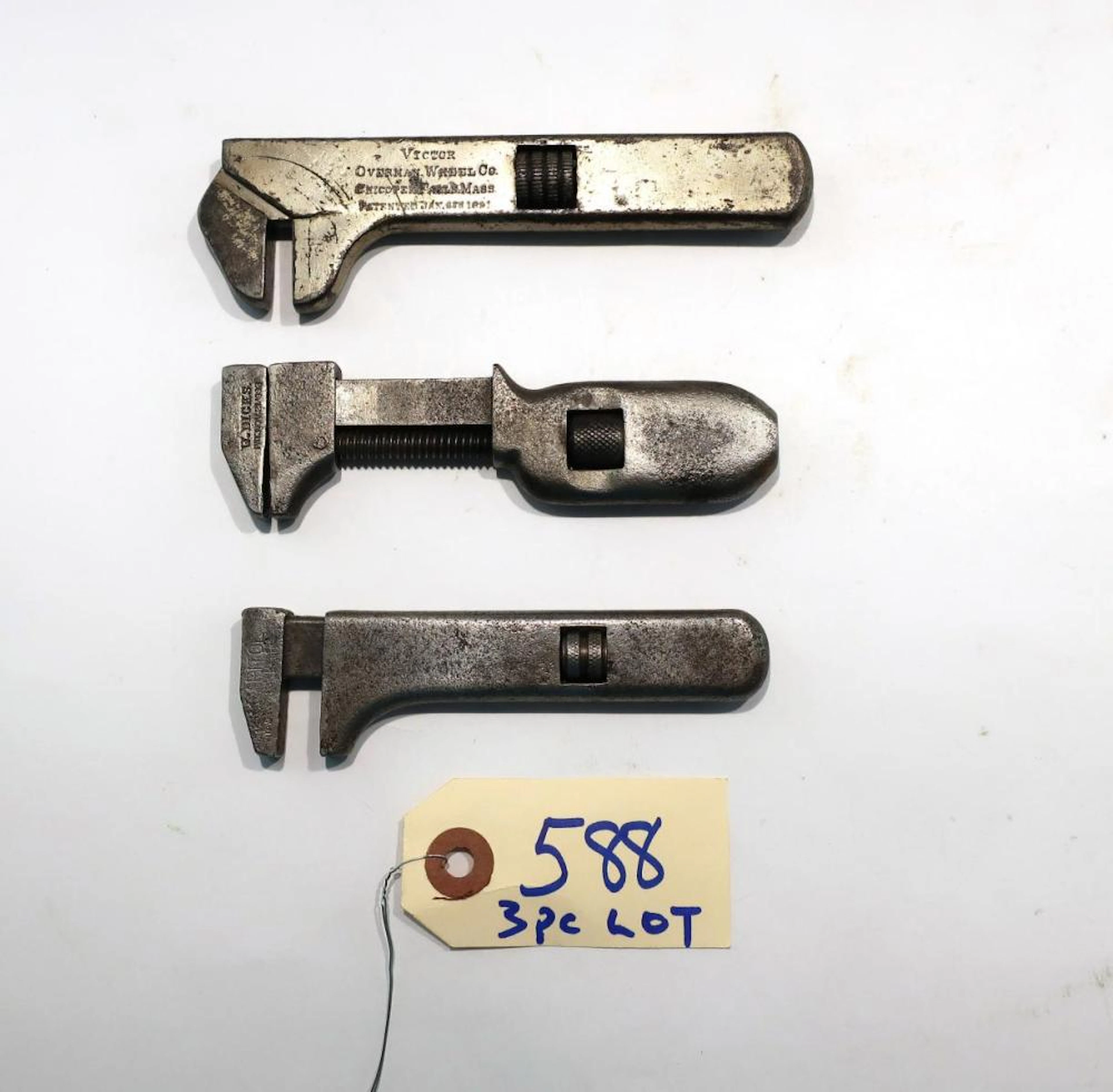 3 pc Lot Collection of Screw Adjust Nut Bicycle Wrenches
