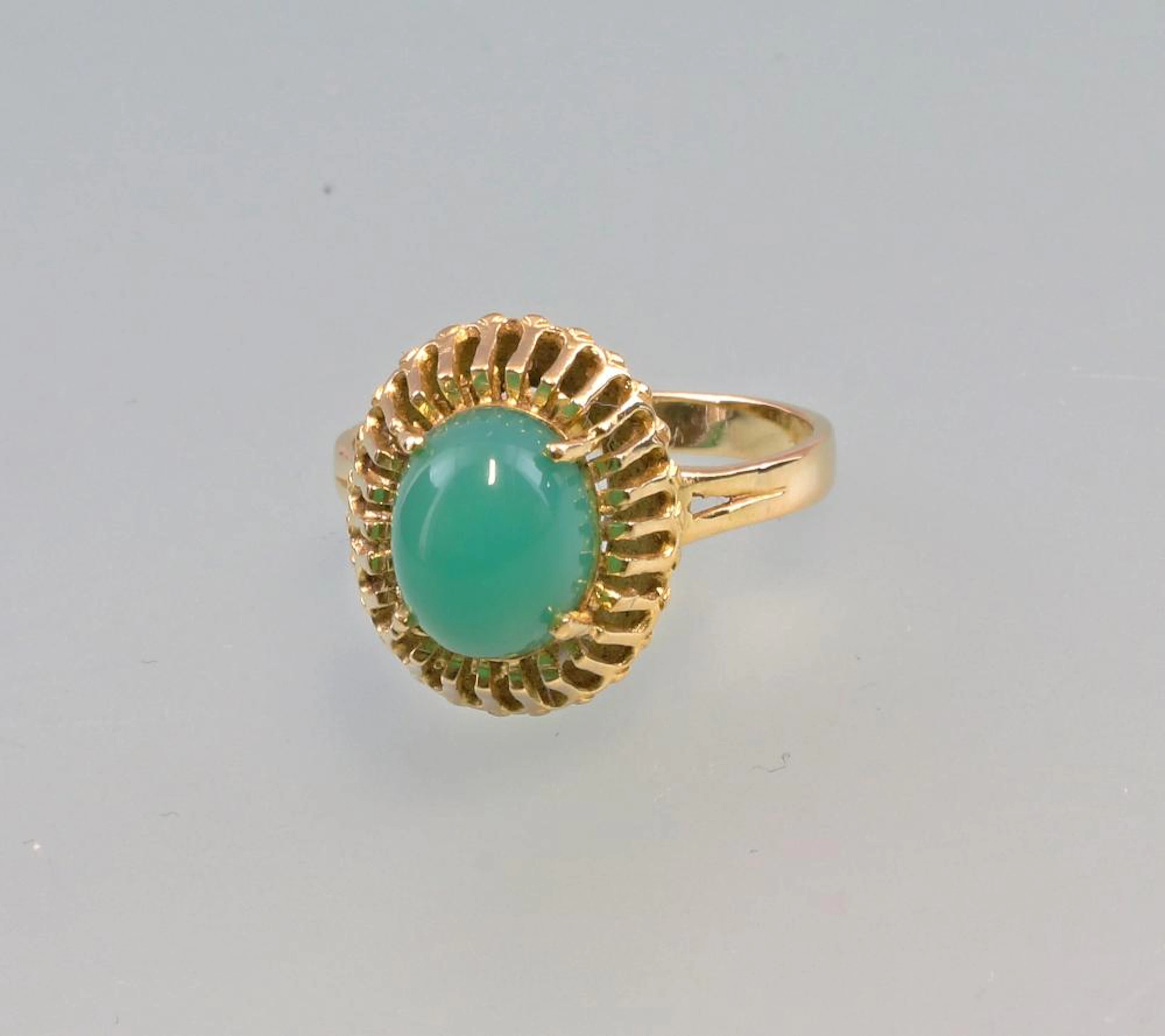 Chrysopras-Ring.