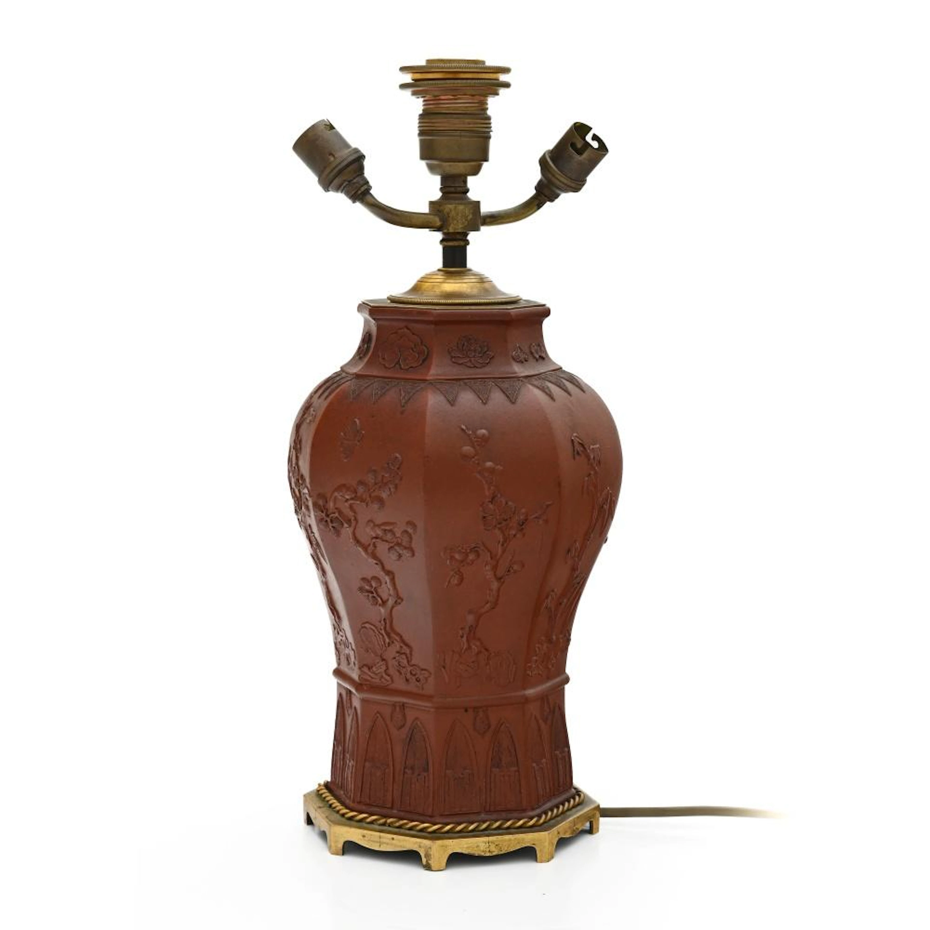 Octagonal vase in balusterform