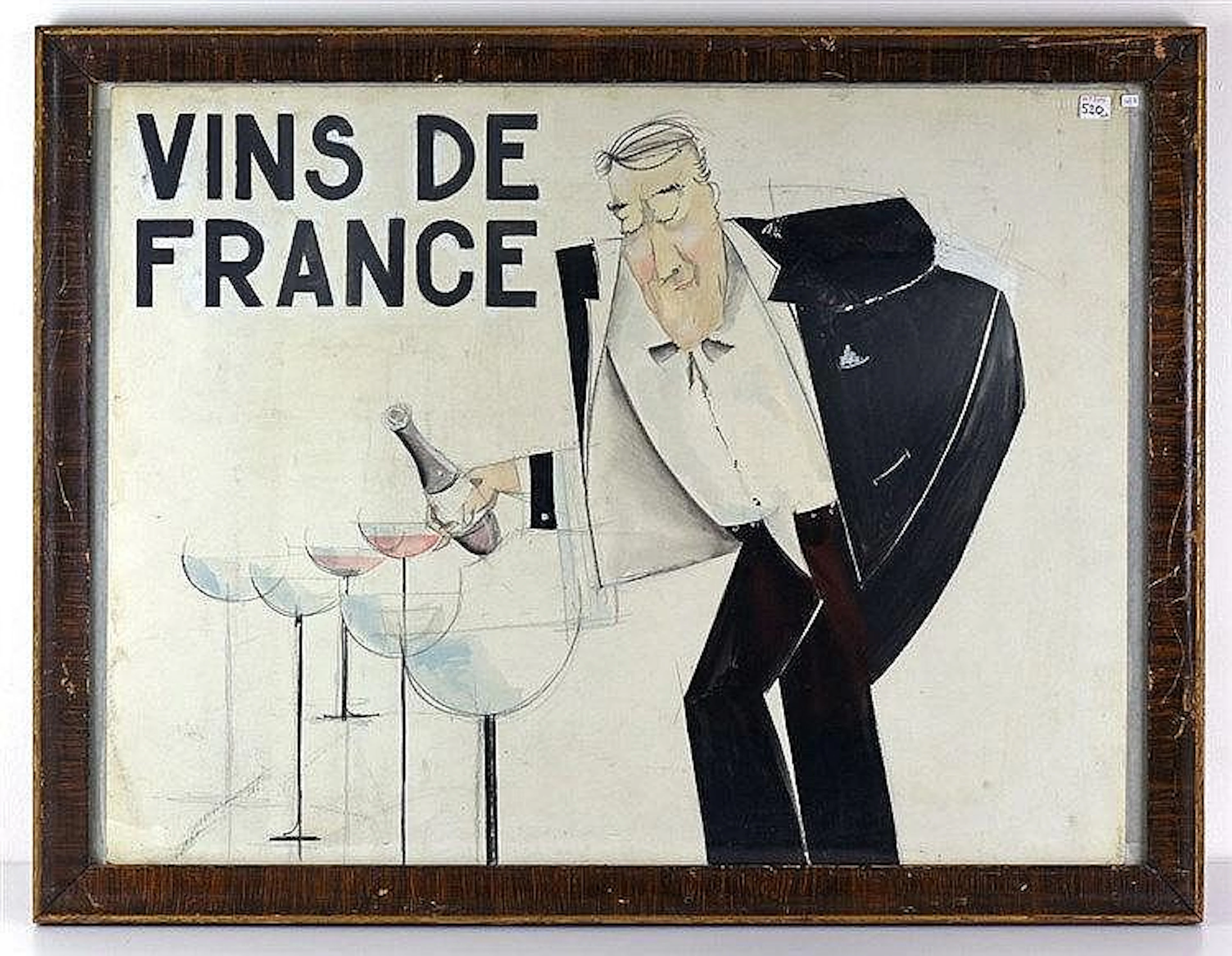 Projet d'affiche, Circa 1950, auquel on joint 2 lithographies de Gisbert C