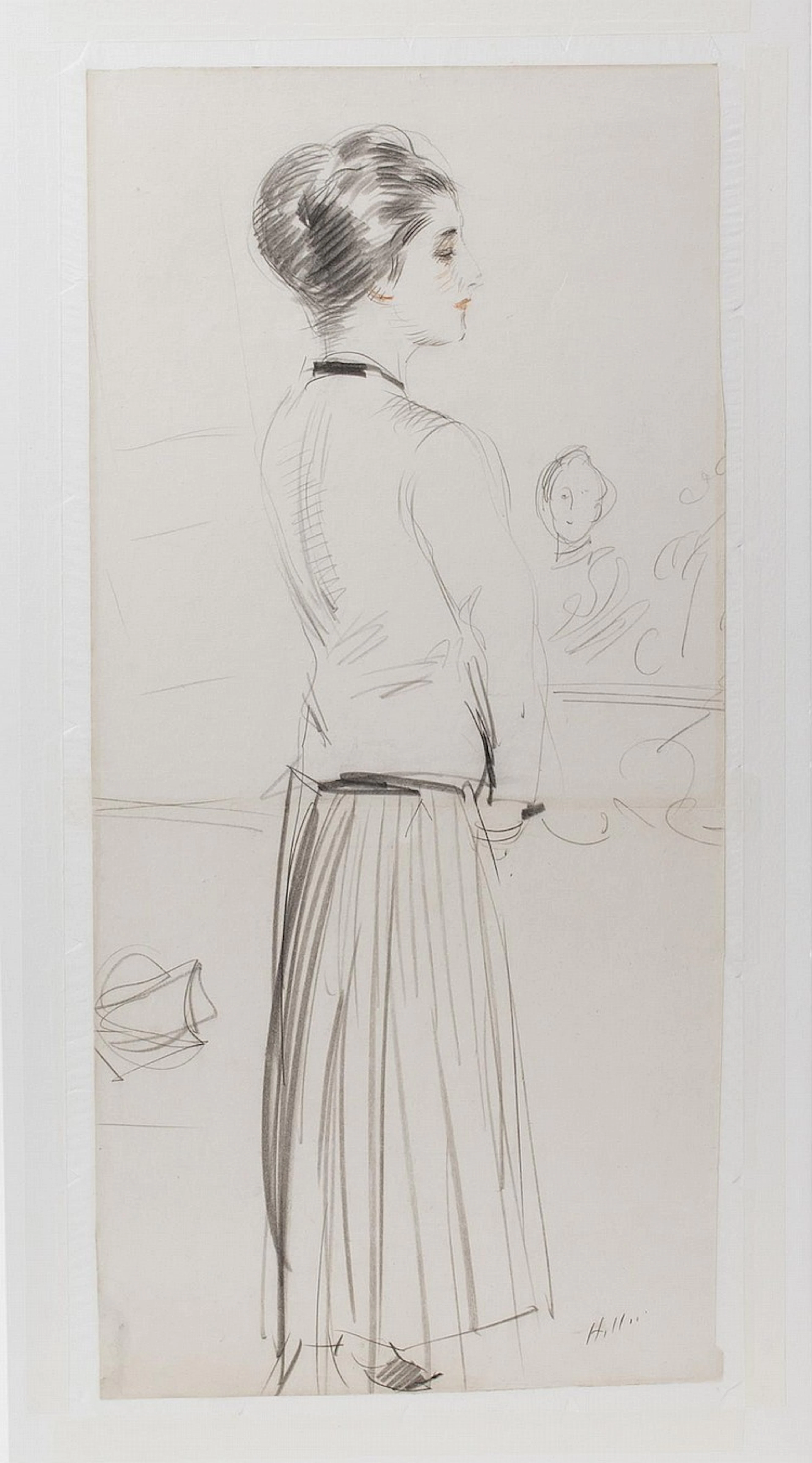 Paul César Helleu (1859-1927) Charcoal portrait of Jeanne...
