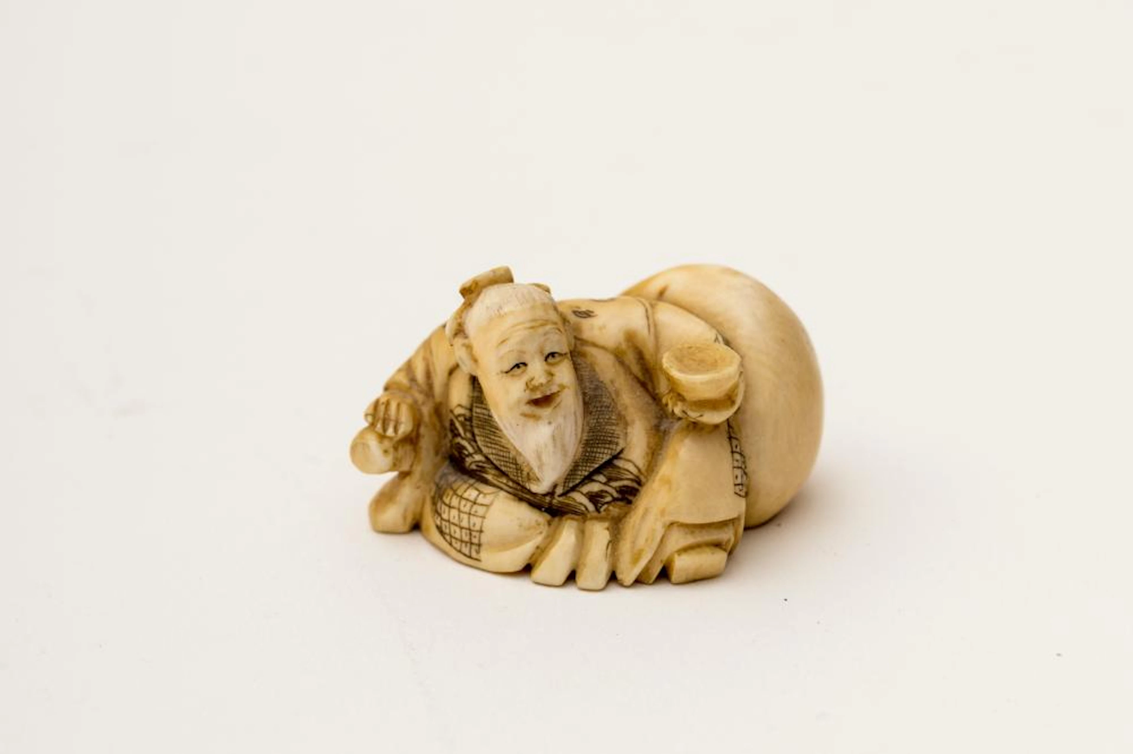 Katabori-netsuke, Fukurokuju, Japan, late Meiji
