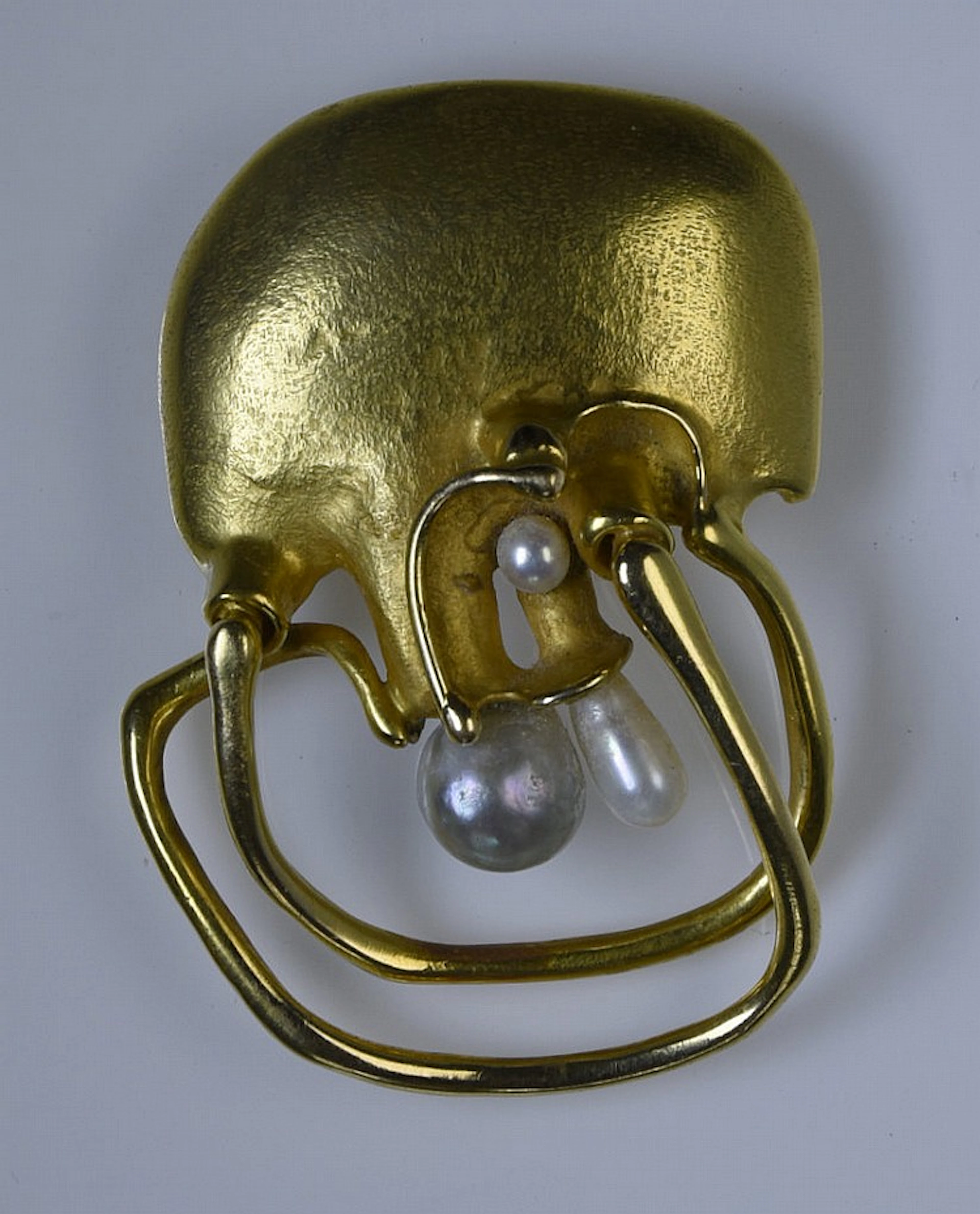 Fernand Demaret - Pendant-brooch - 18 Kt yellow gold & pearls