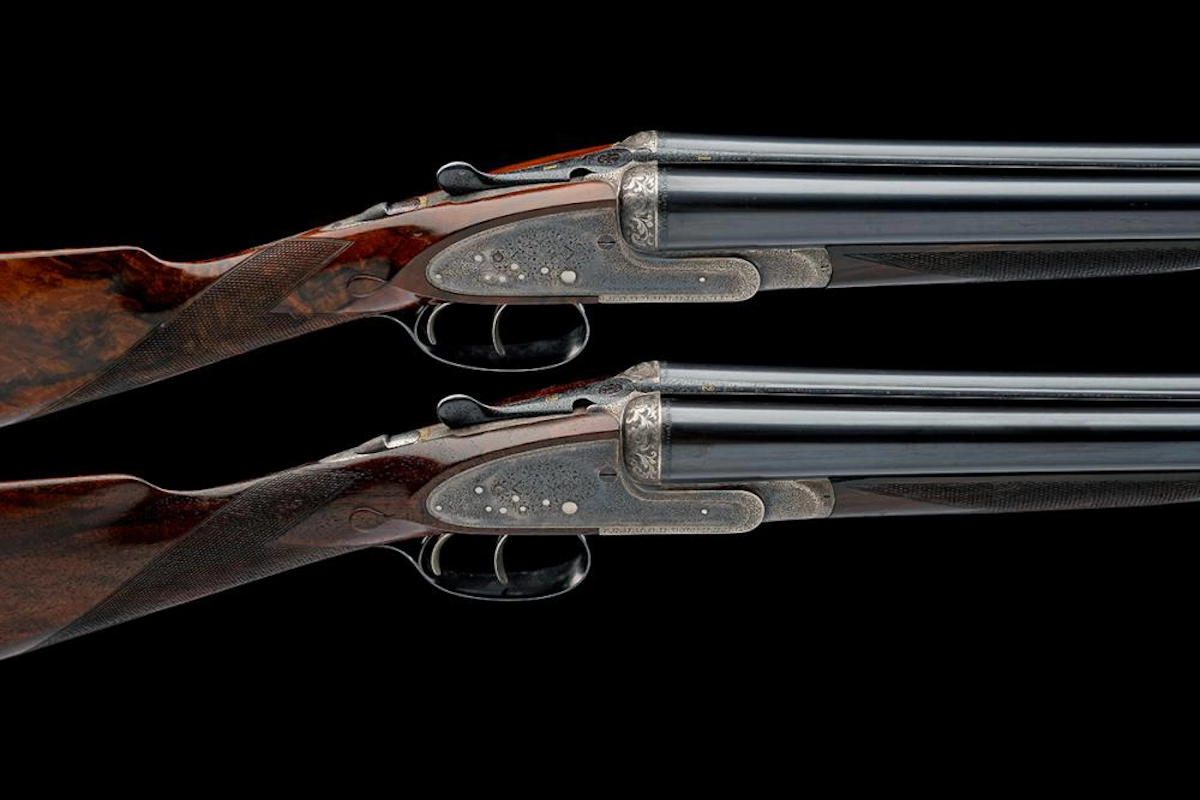 WILLIAM POWELL & SON A PAIR OF 12-BORE SIDELOCK EJECTORS, serial no. 14077 / 8,