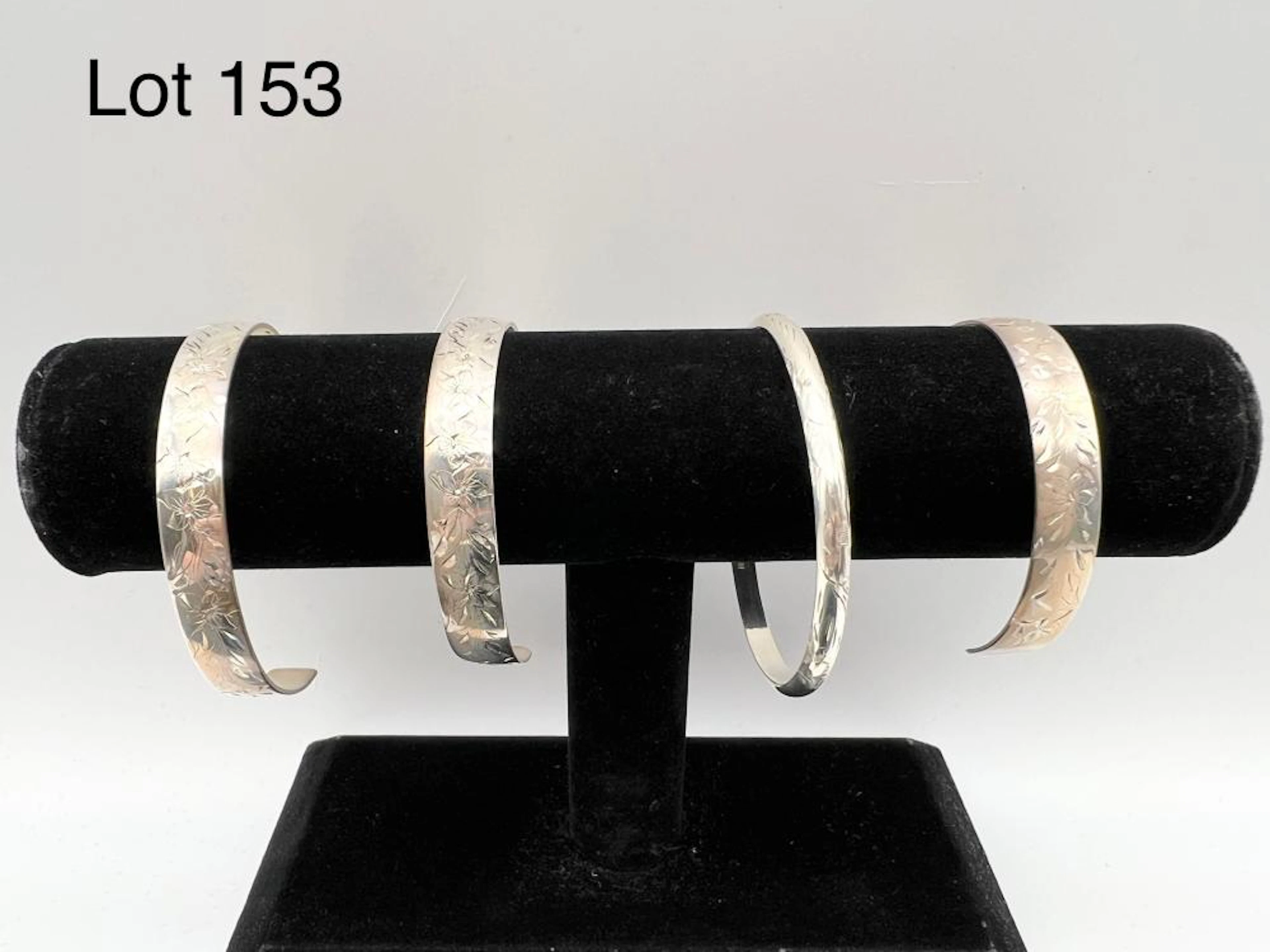 Lot of Sterling Silver Engraved Bracelets