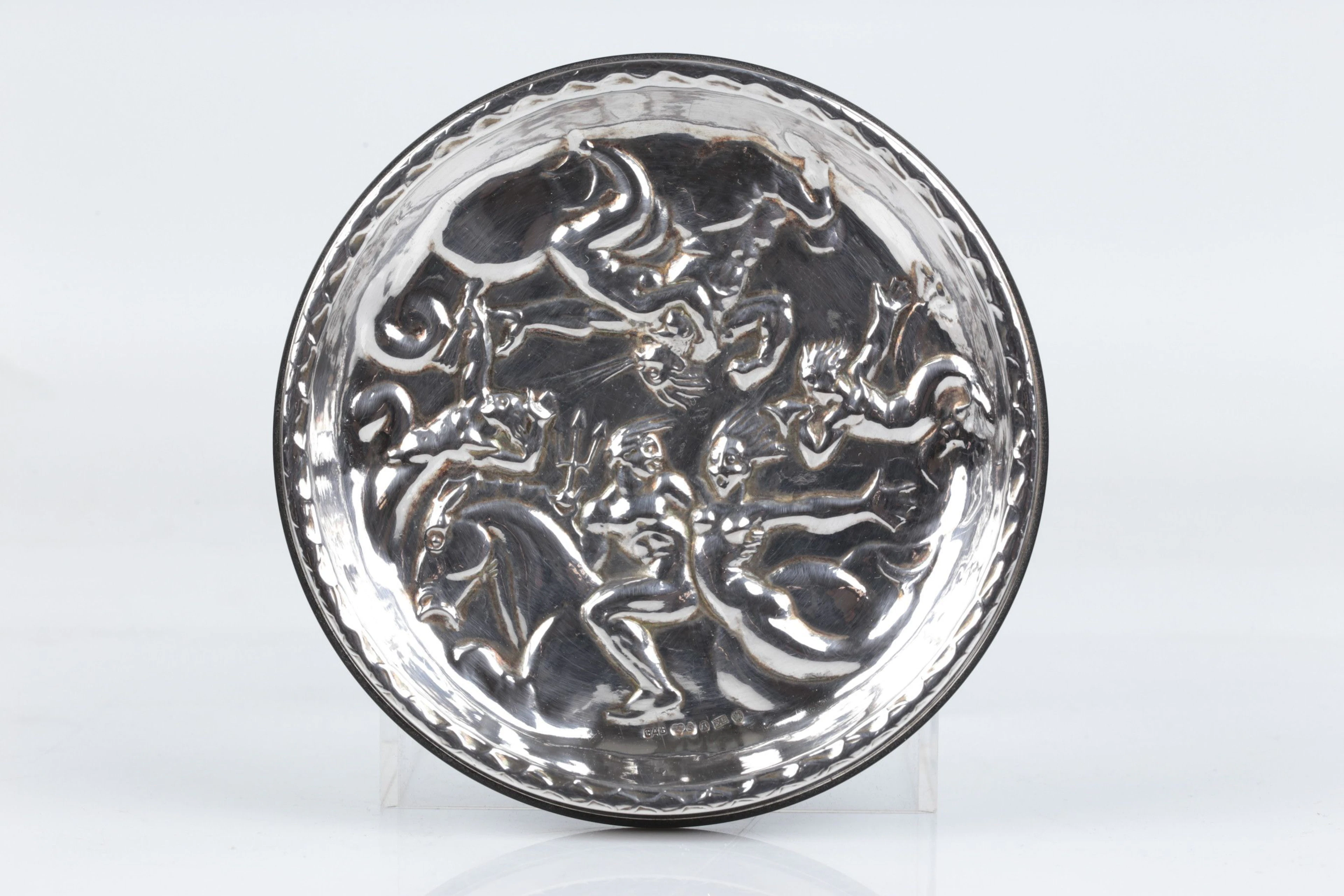 FAT / COASTER, silver och bakelit, efter Carl Milles, GAB, 1955