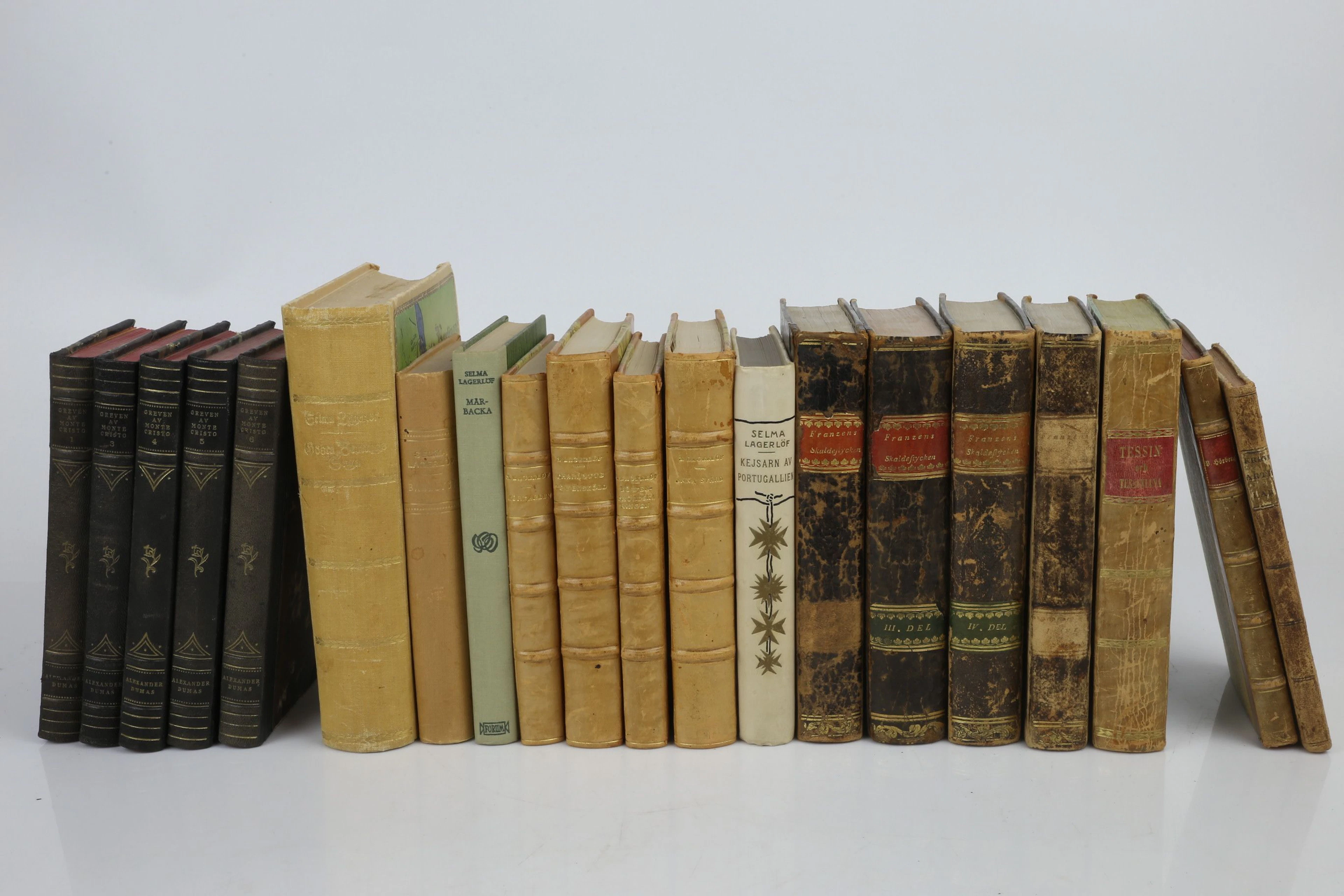 BÖCKER, 20 st, bl.a. Selma Lagerlöf, Alexander Dumas, Tessin