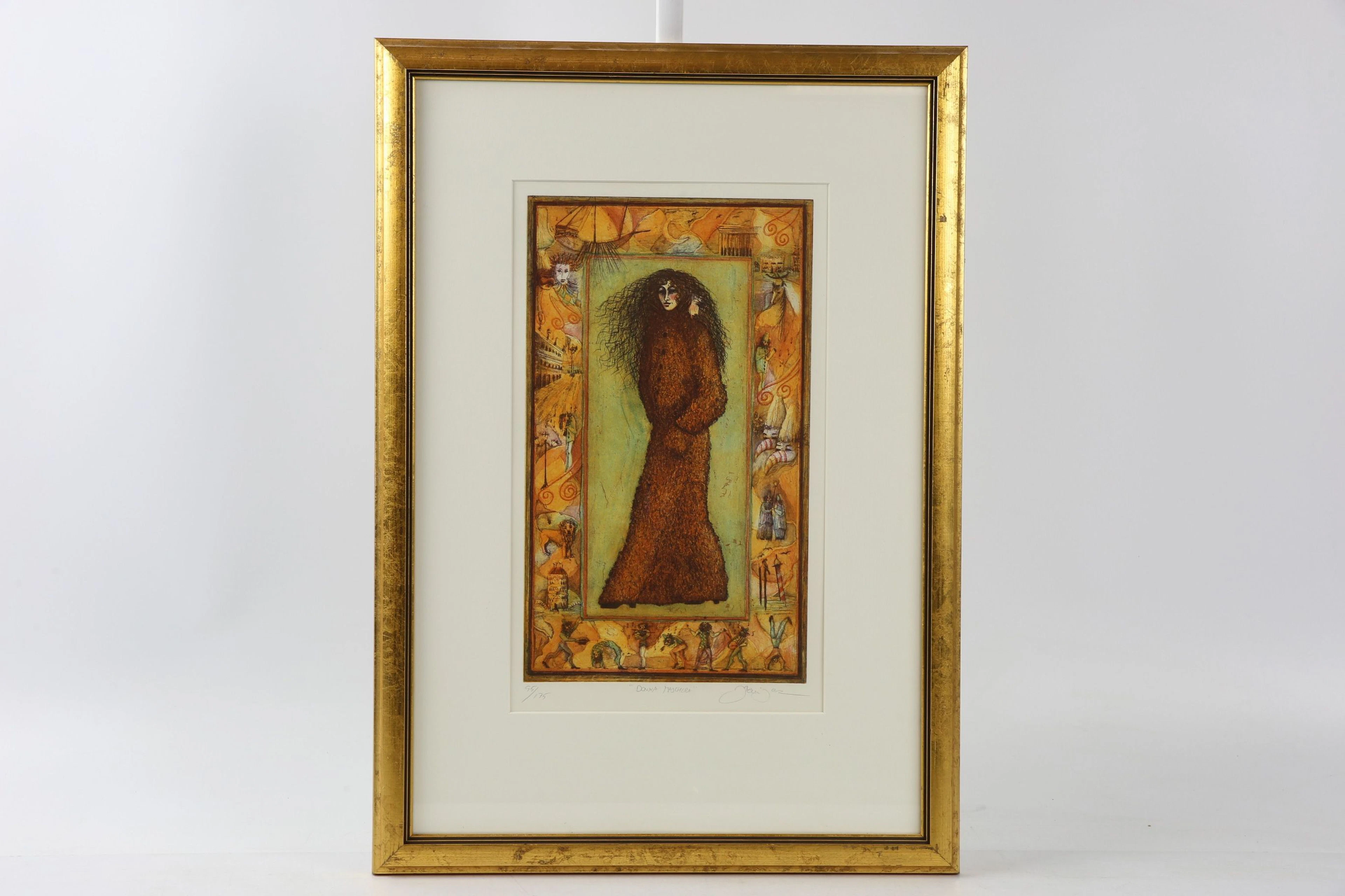 IRENE JARZ (1952), färgetsning, "Donna Maschera"
