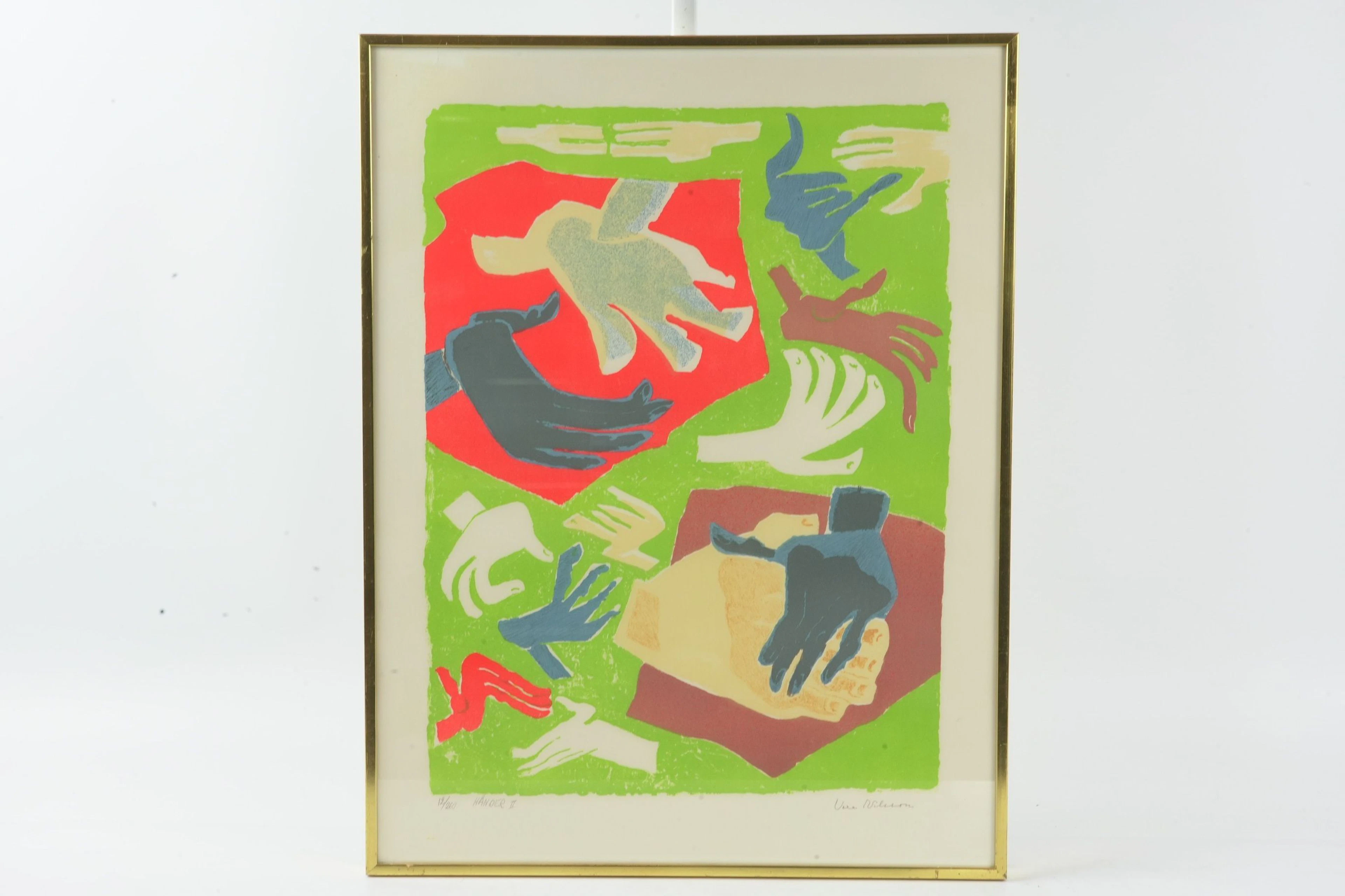 VERA NILSSON (1888-1979), färglitografi "Händer II"