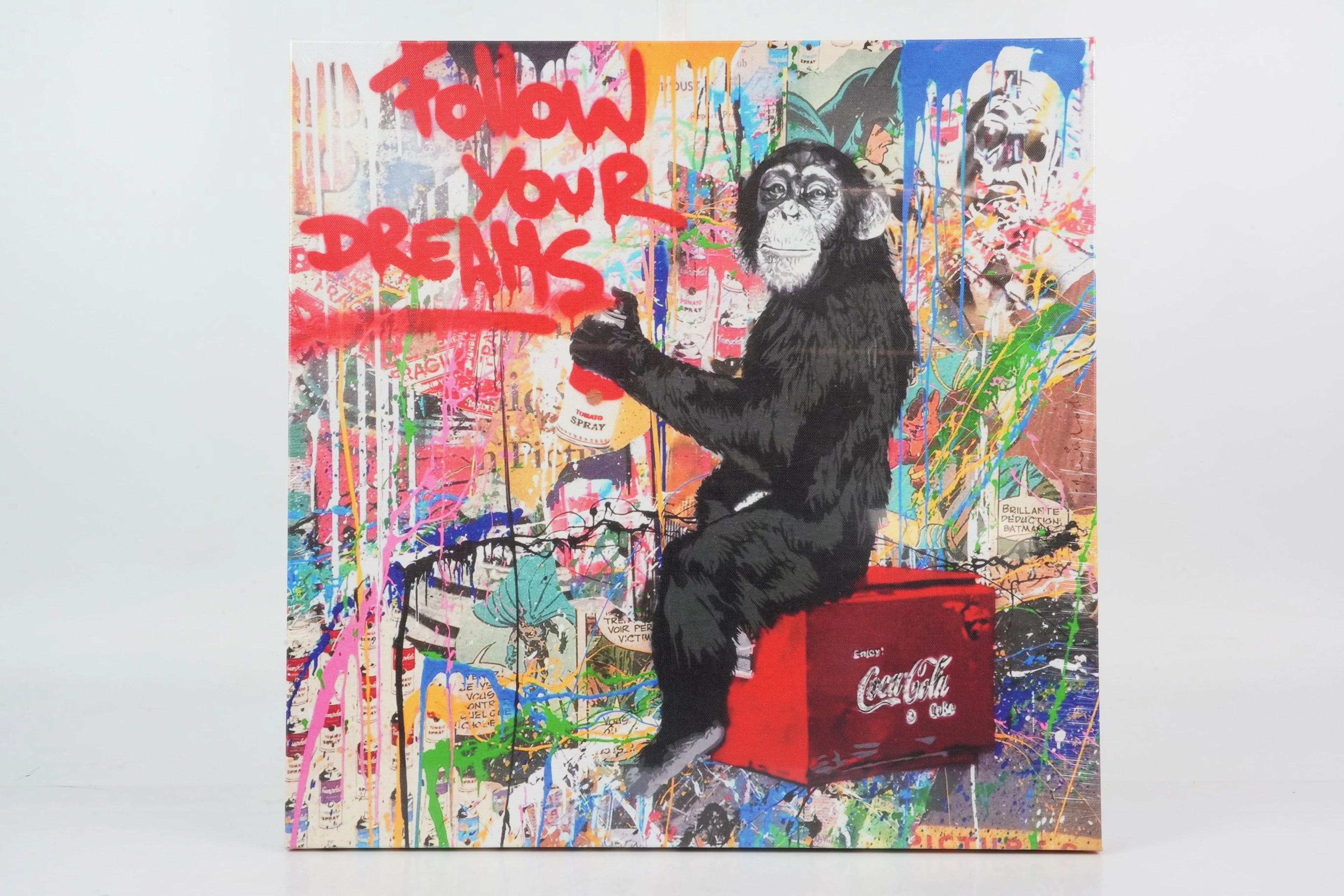 TRYCK på duk, efter Banksy