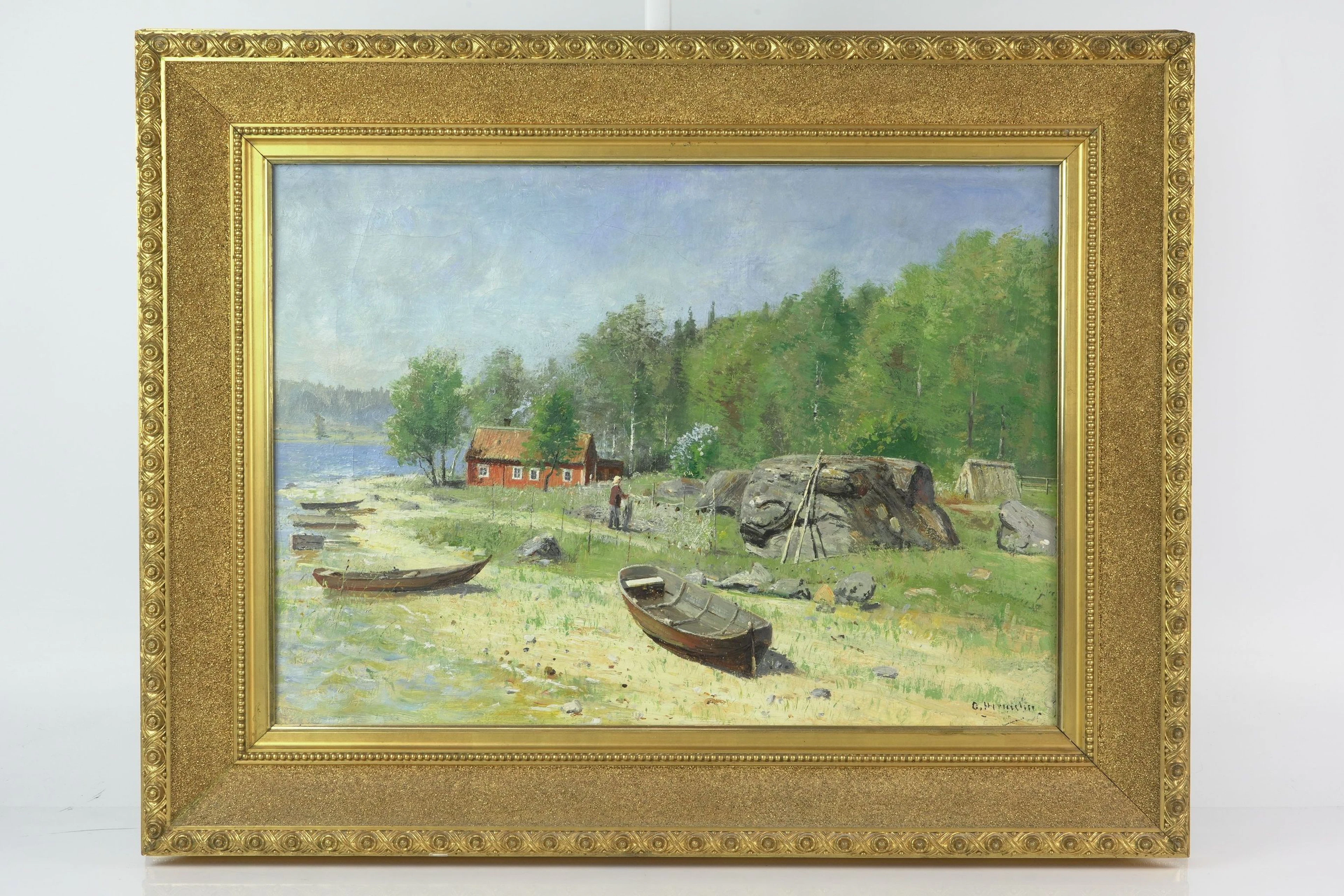 OLOF HERMELIN (1827-1913), olja på duk