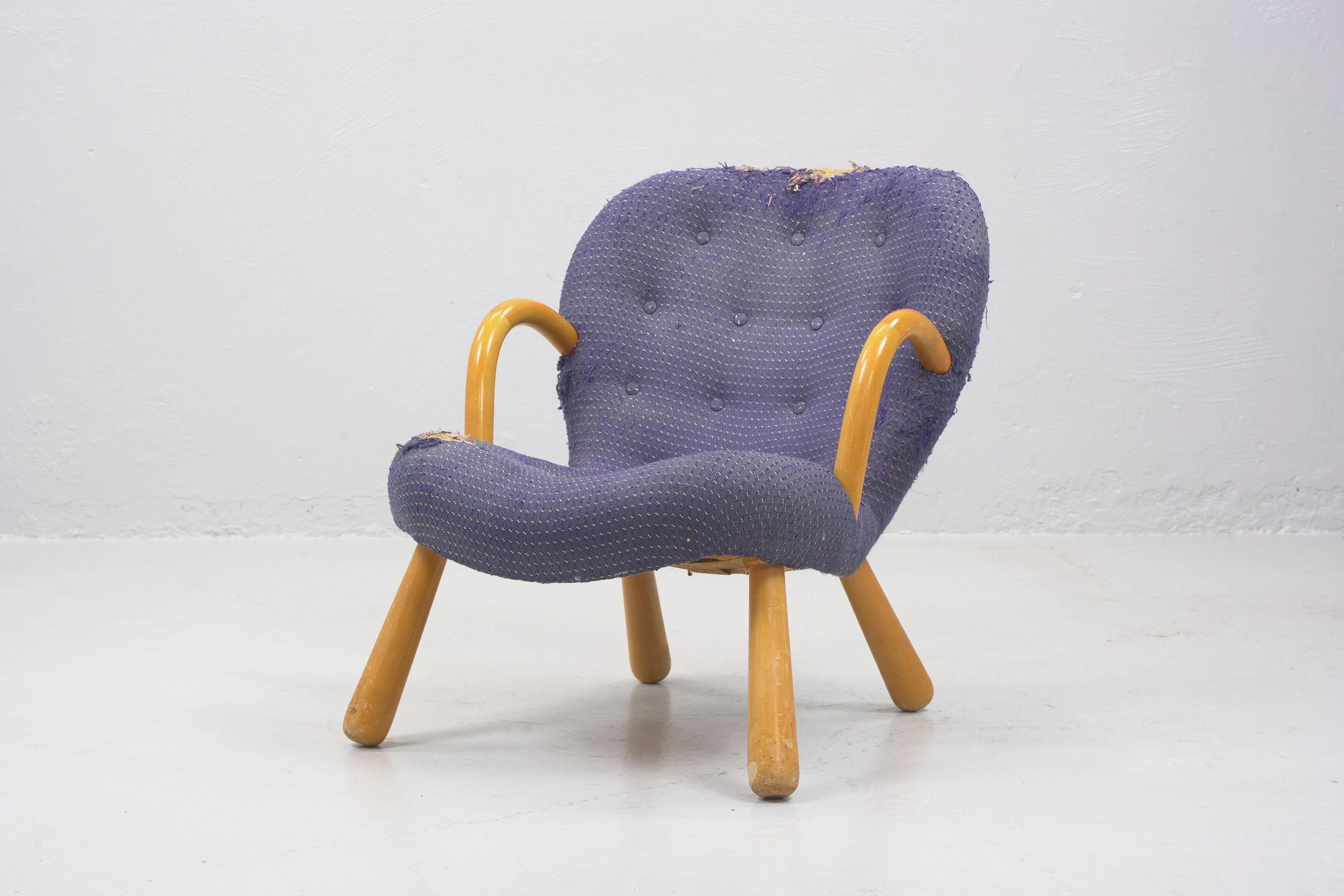 ARNOLD MADSEN, fåtölj, "Muslinge / Clam Chair", Madsen & Schubell, 1940-tal
