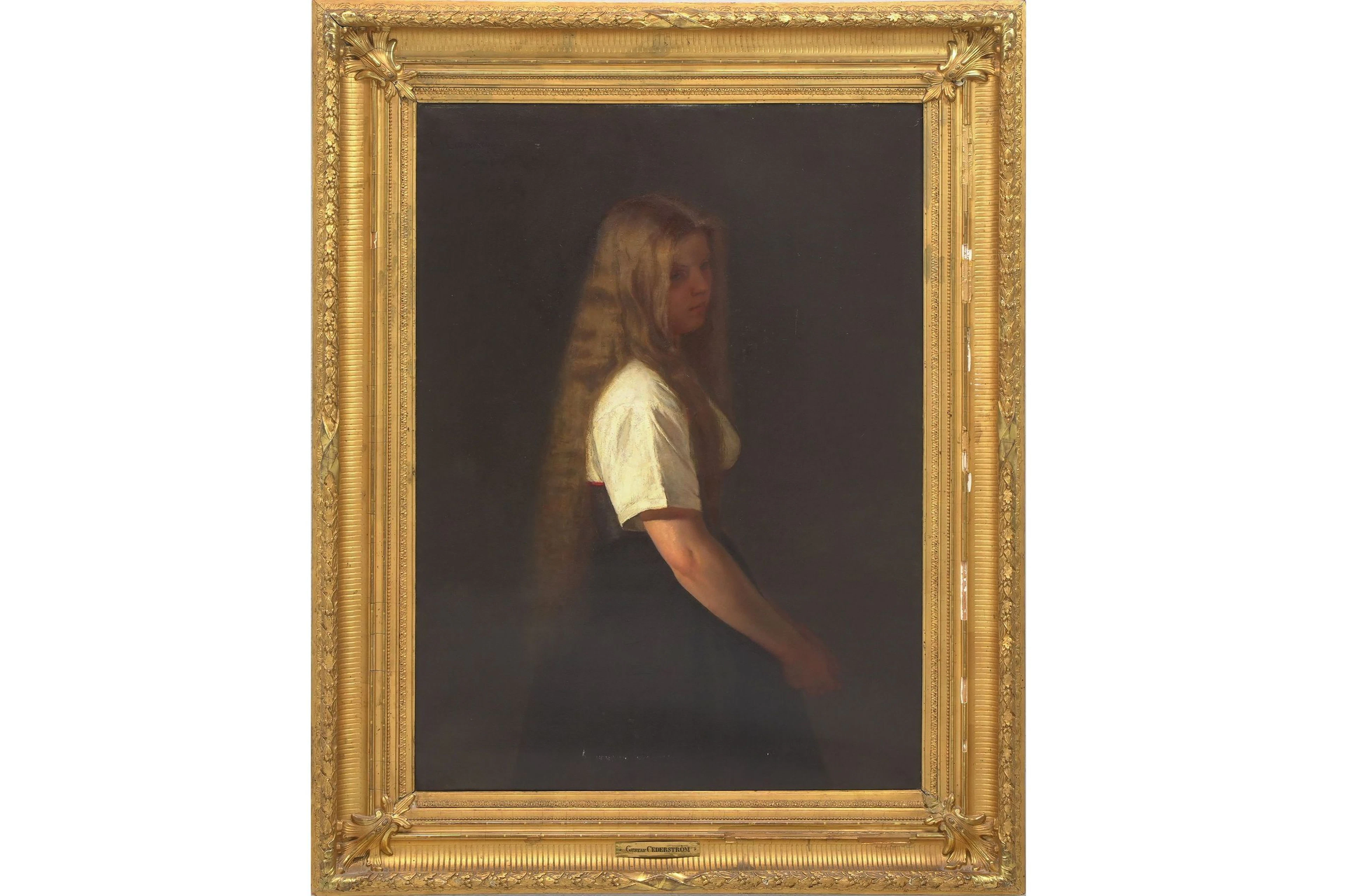 GUSTAF CEDERSTRÖM, (1845-1933), olja på duk "Mignon"