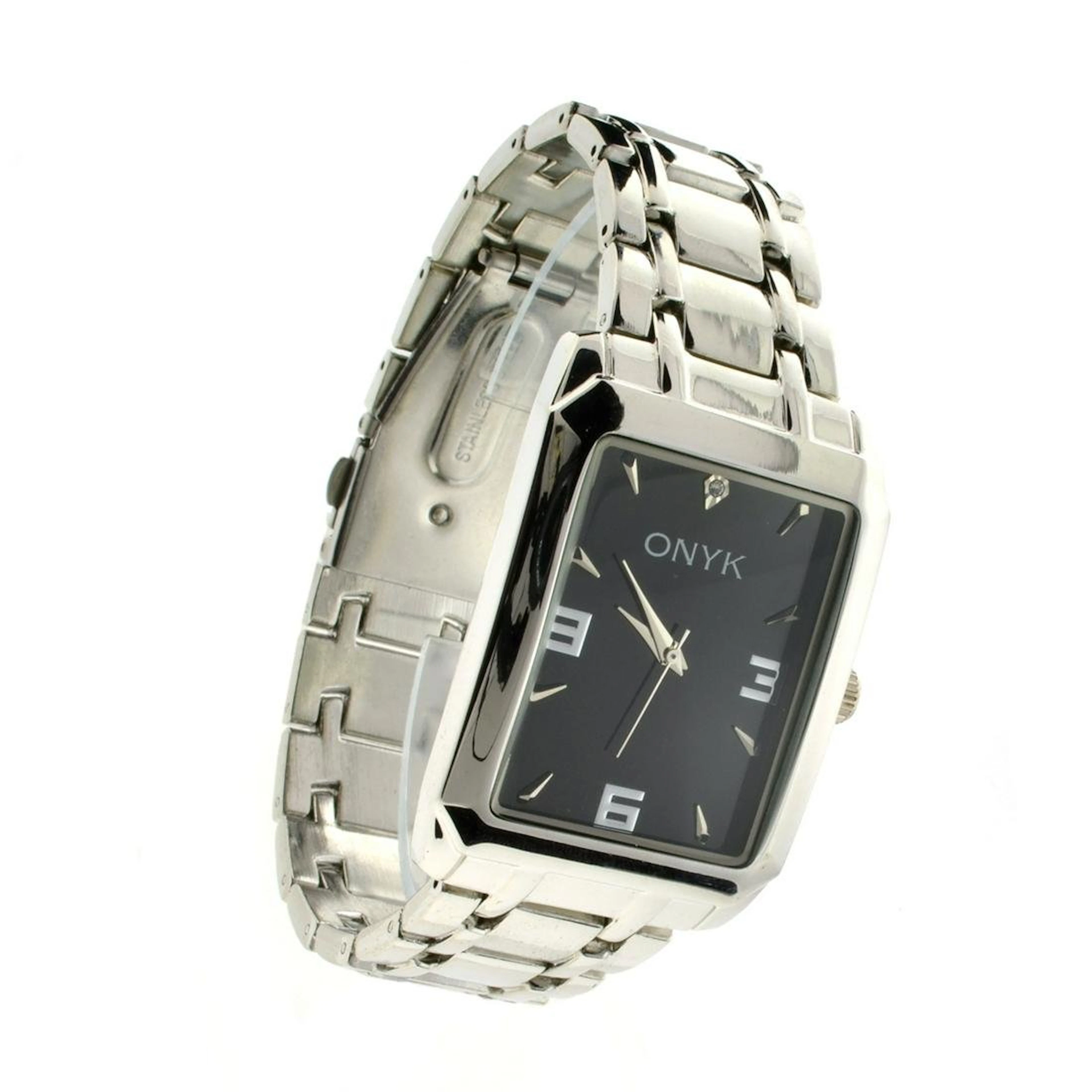 ew Gorgeous Onyk Sainless Steel Back Water Resistant