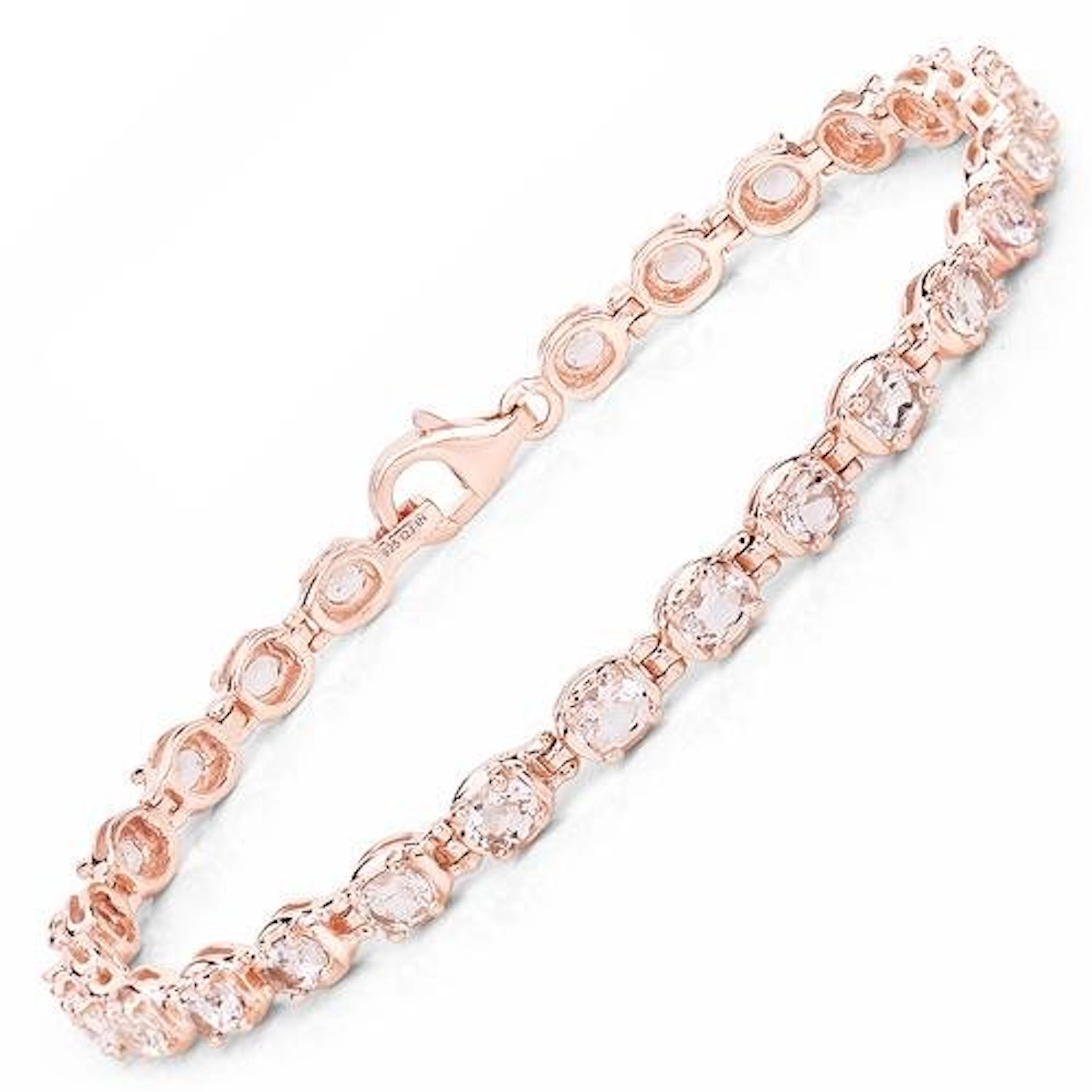 APP: 1.3k 3.90CT Oval Cut Morganite .925 Sterling