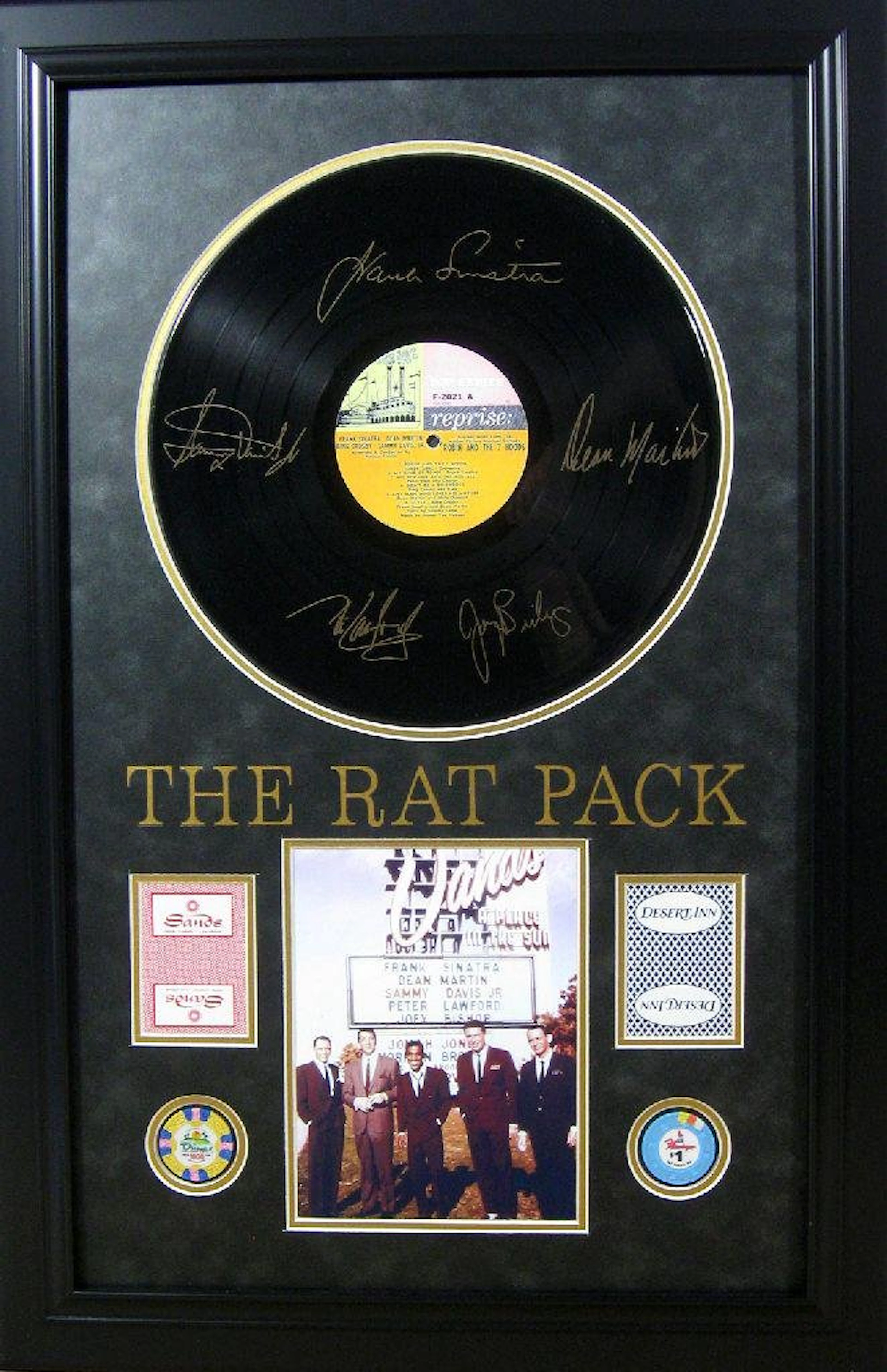 *Rare The Rat Pack Vinyl Album with Chips and Cards