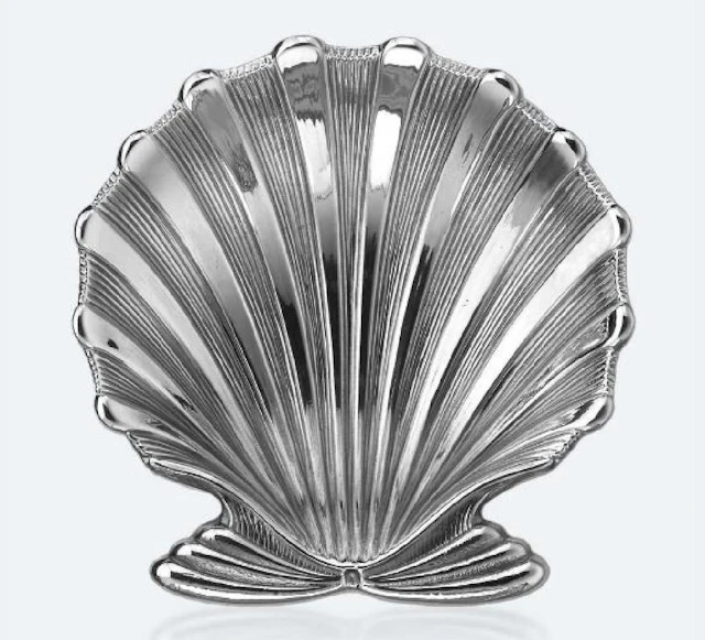 BUCCELLATI STERLING SILVER CHLAMYS SHELL BOWL, APPROX