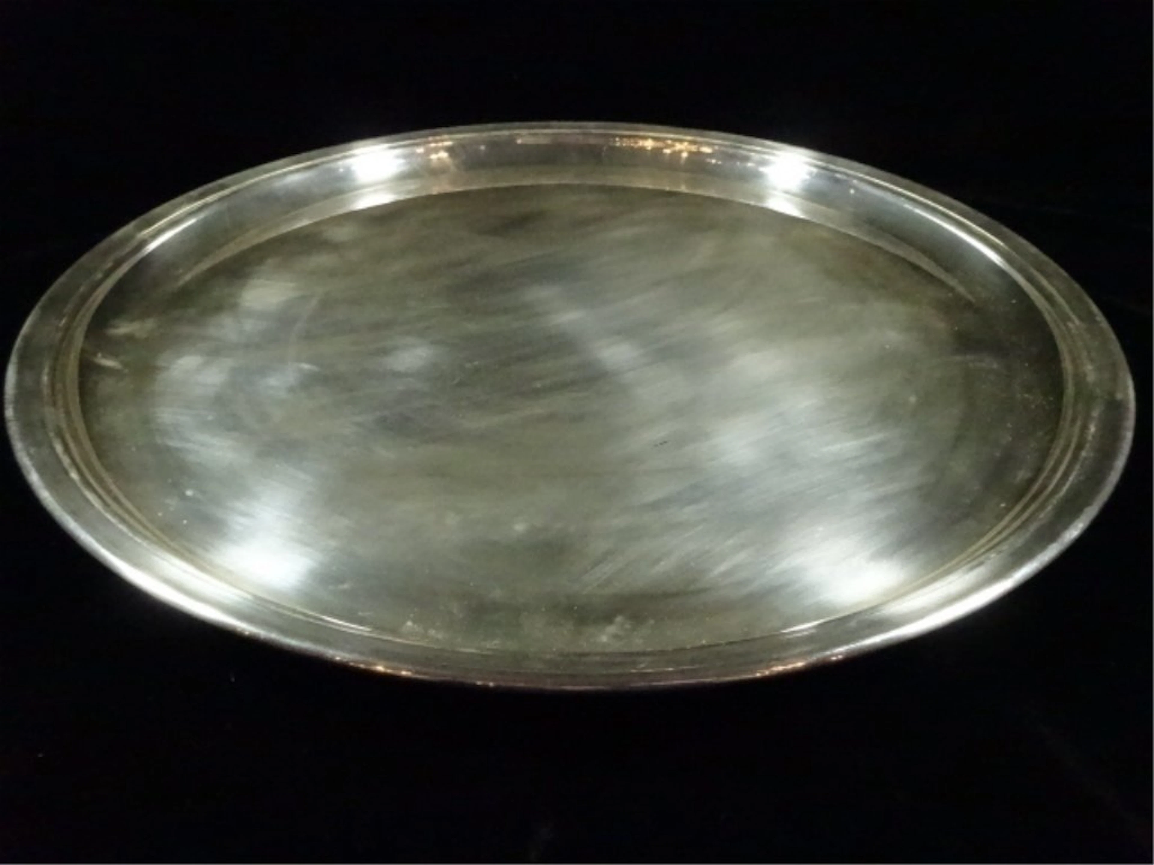 CHRISTOFLE FRANCE SILVERPLATE ROUND PLATTER, APPROX
