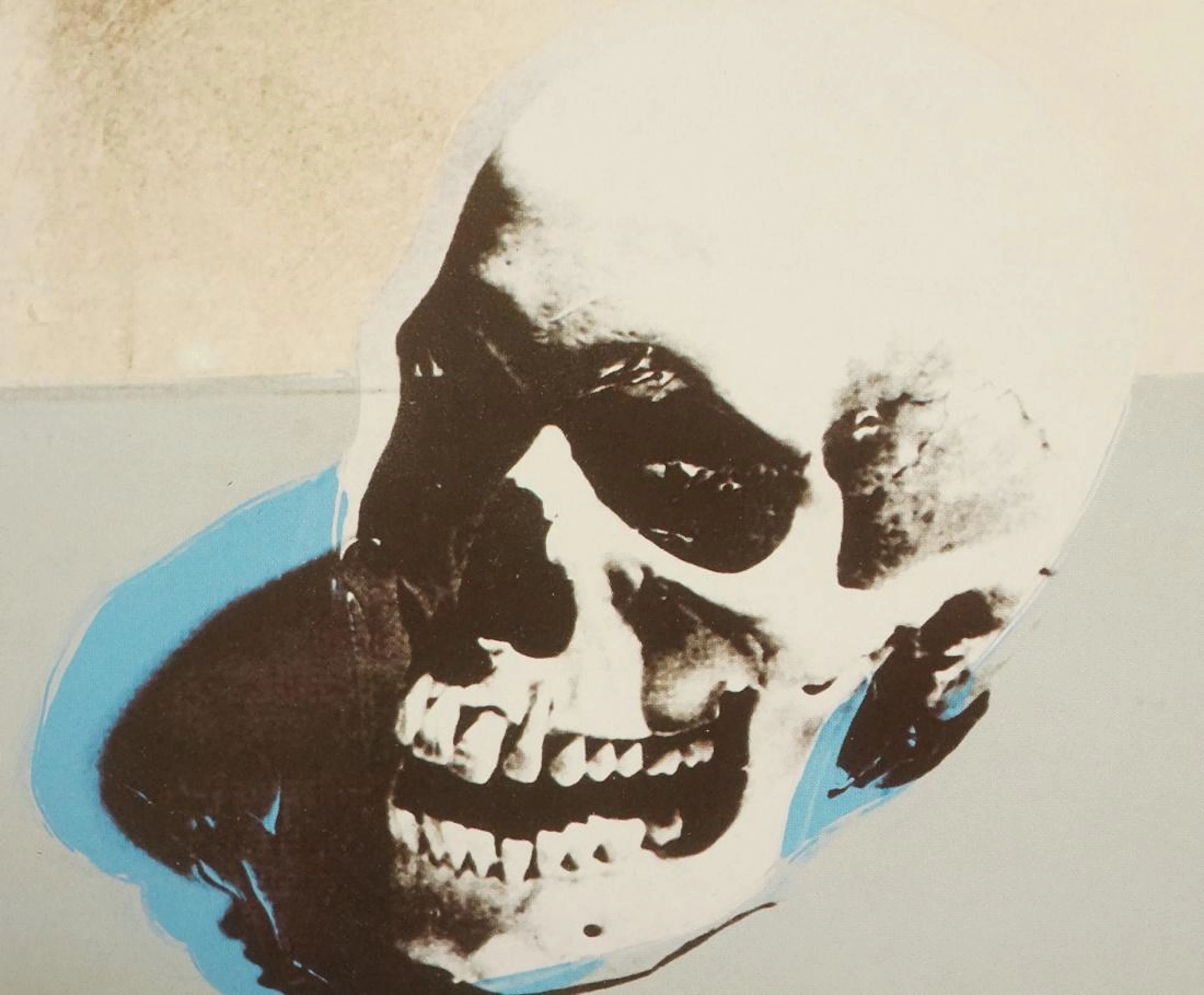 ANDY WARHOL "Skull" Hand Signed Offset Print. Han