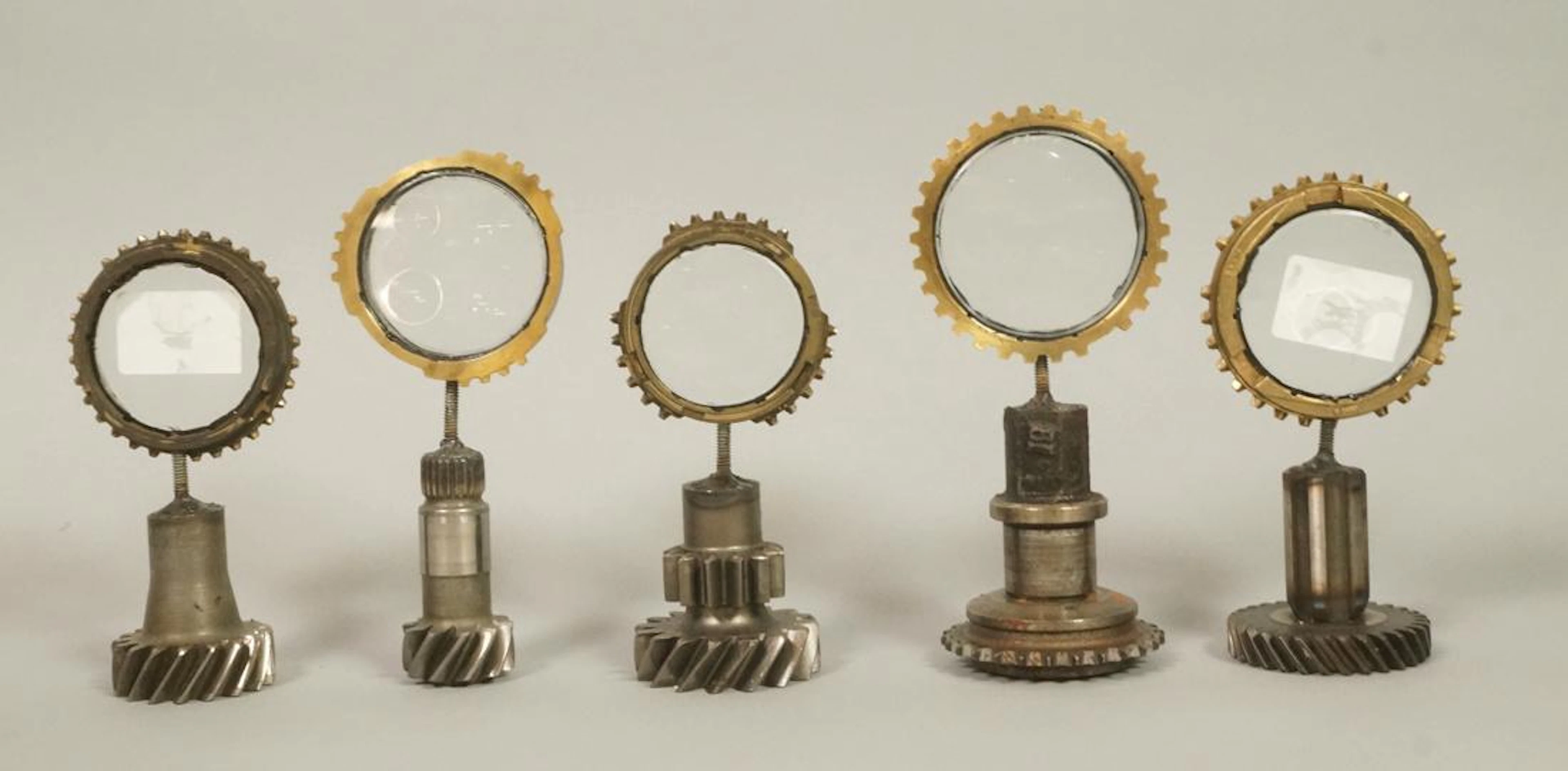5 Miniature Rotor Wheel Magiscope Sculptures. Ind