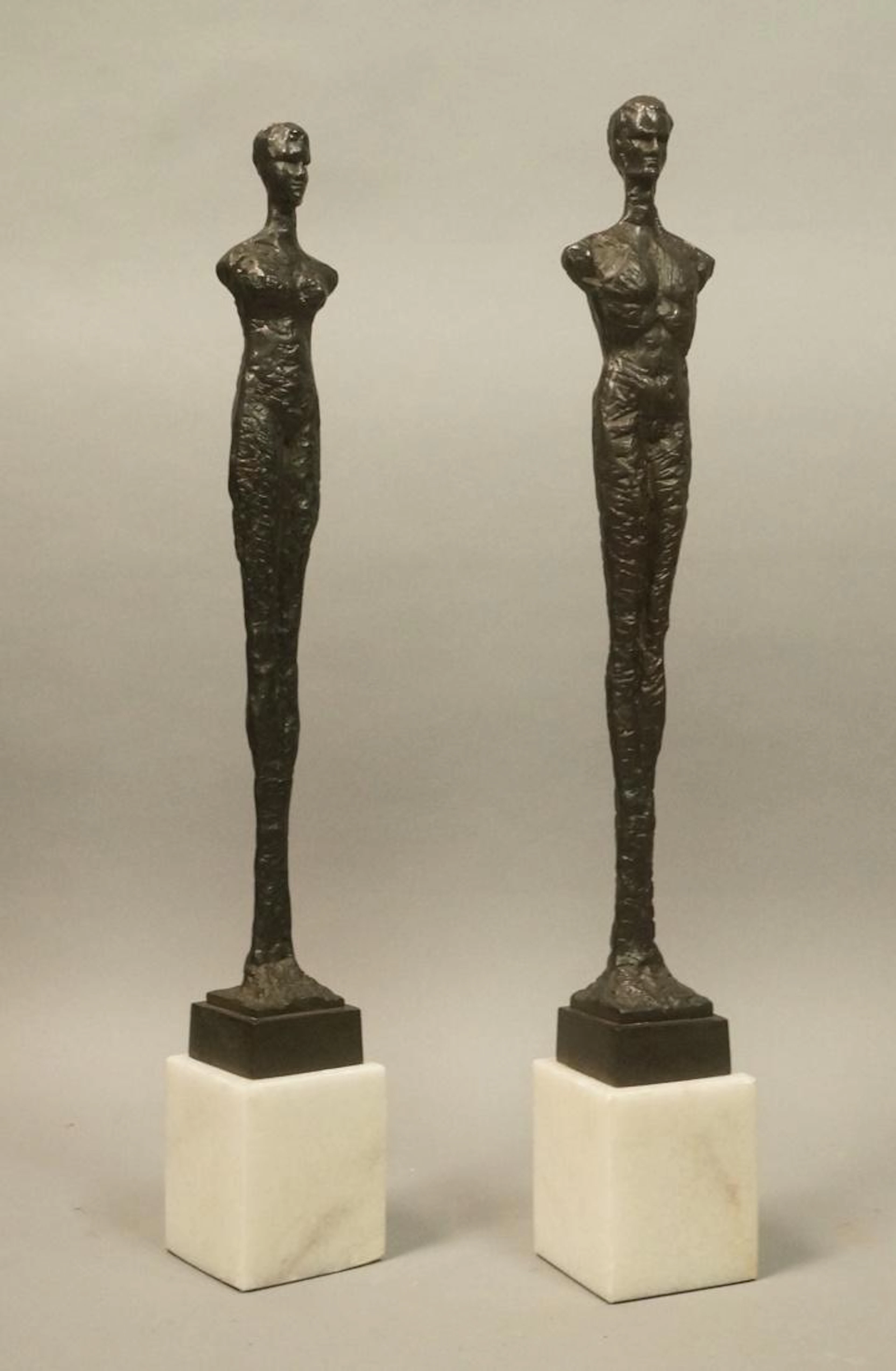 Pr ALBERTO GIACOMETTI Style Figural Sculptures. E