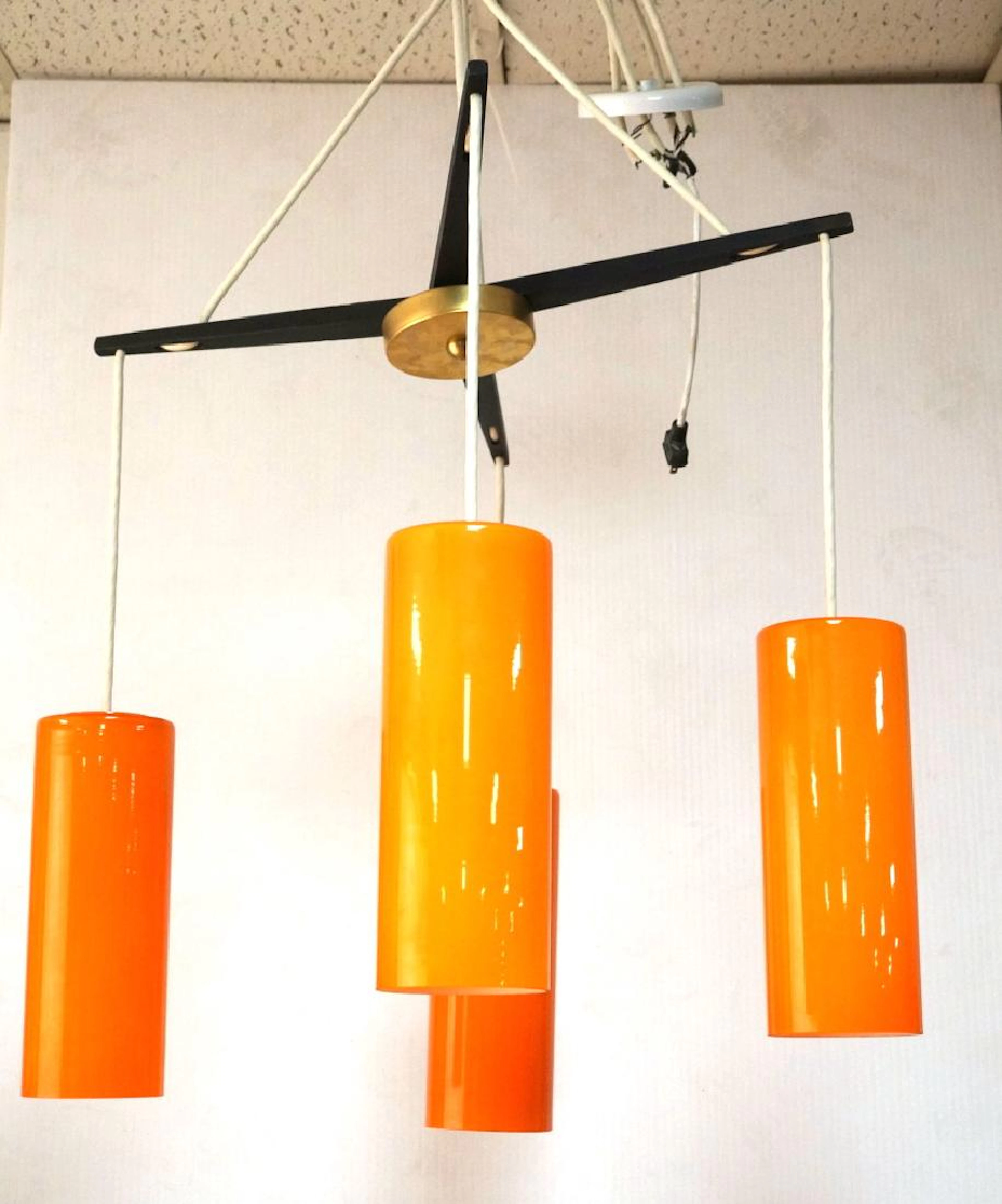 HOLMGAARD Scandinavian Orange Shade Chandelier. M