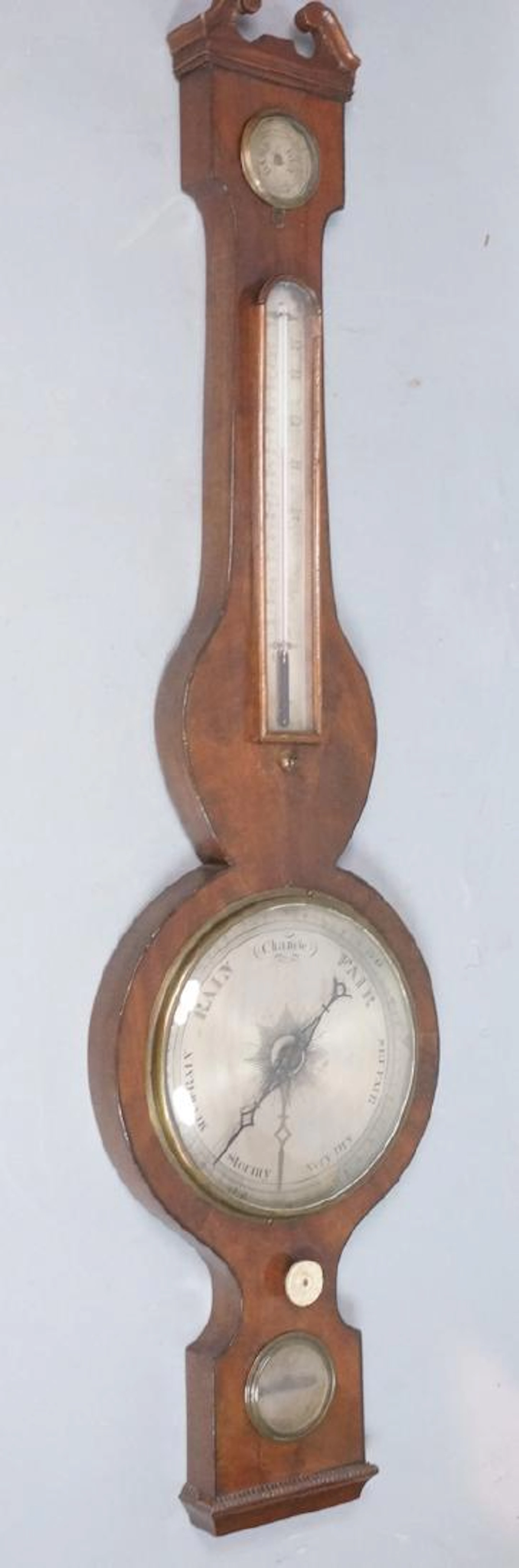 Antique J. Croce York Barometer Thermometer. Maho
