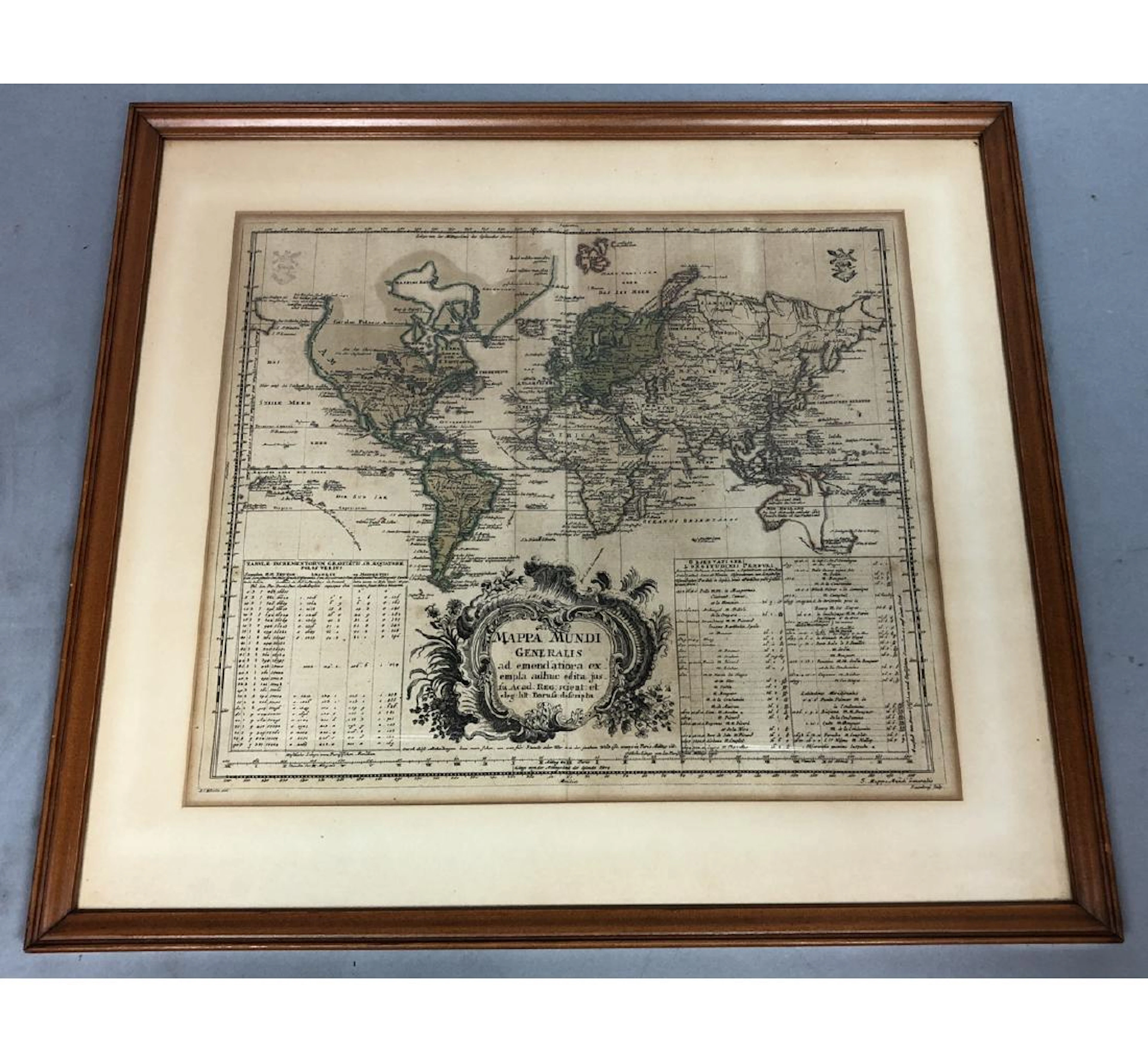Mappa Mundi Generalis Antique World Map. Frame