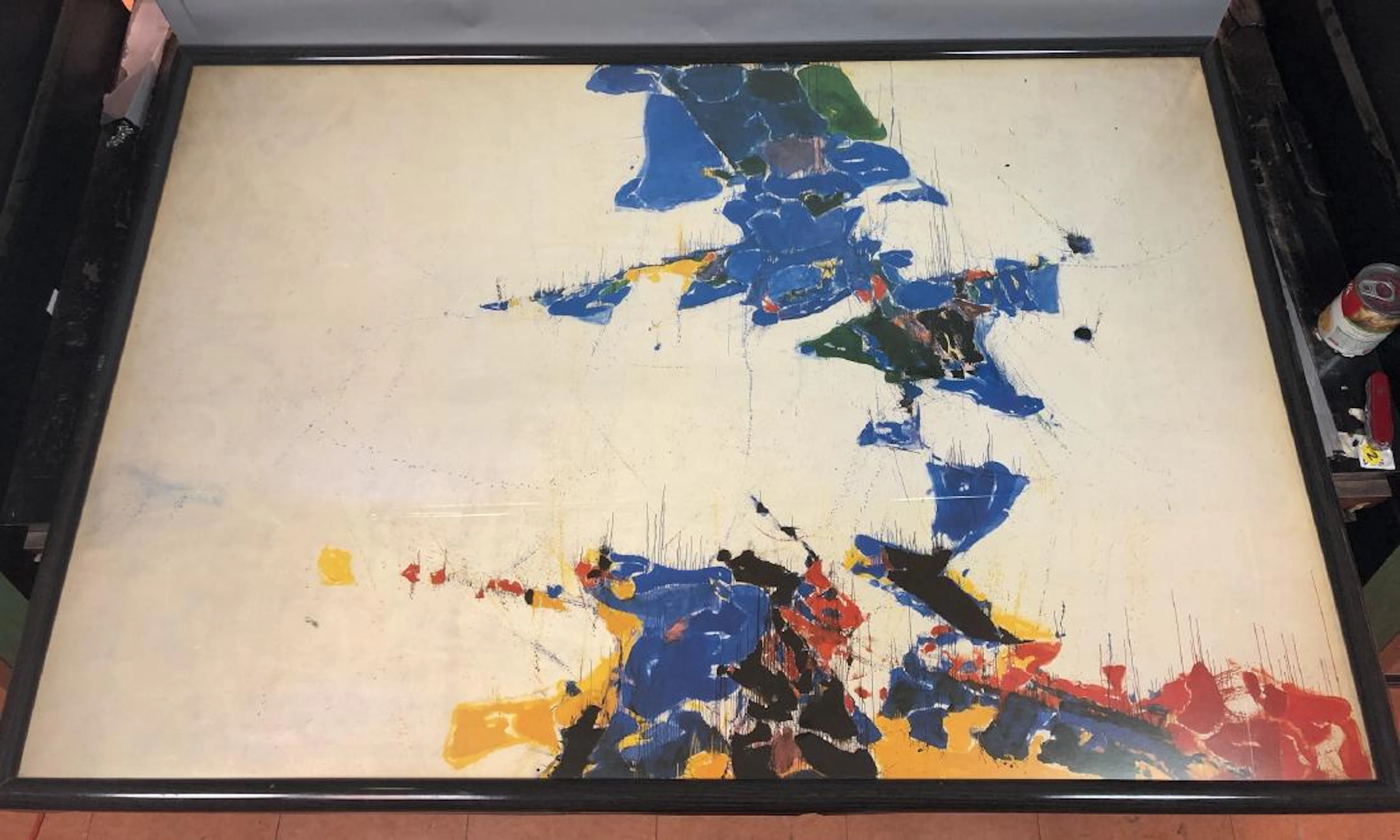 Sam Francis Modernist Print Primary Colors Abstract