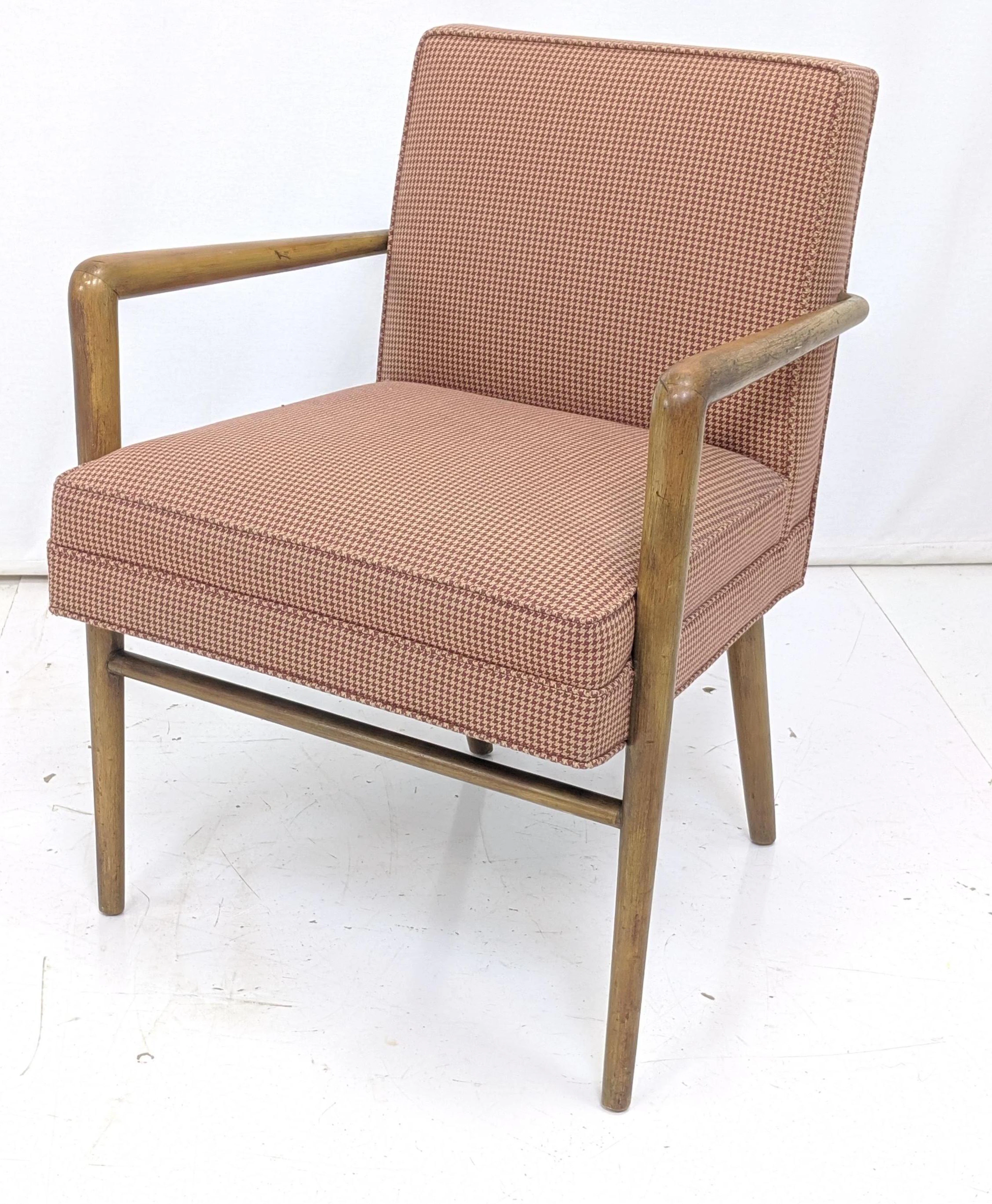 TH Robsjohn Gibbings Style Arm Side Chair. Modernist ri