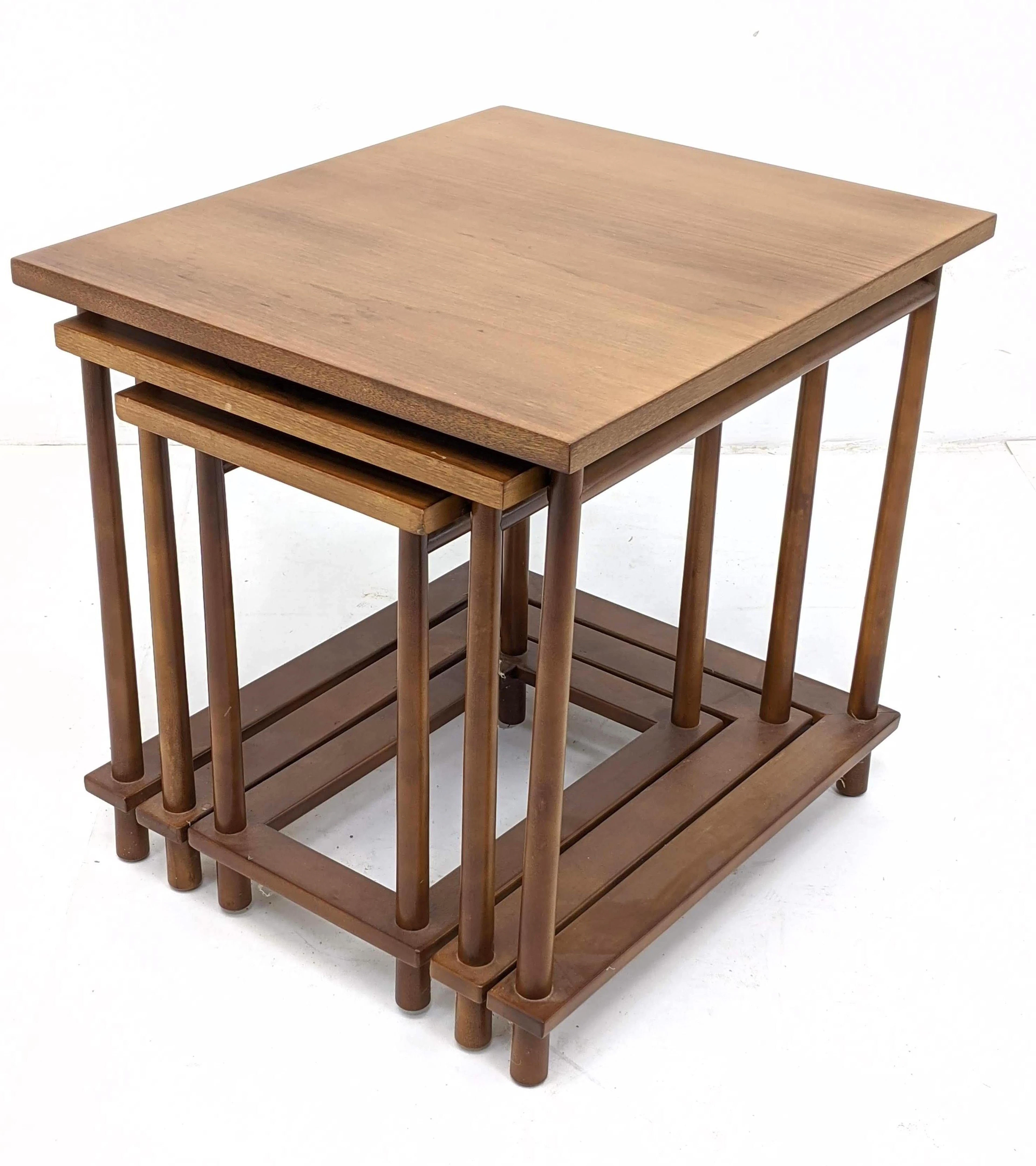 3pc TH ROBSJOHN GIBBINGS for WIDDICOMB Nesting Tables.