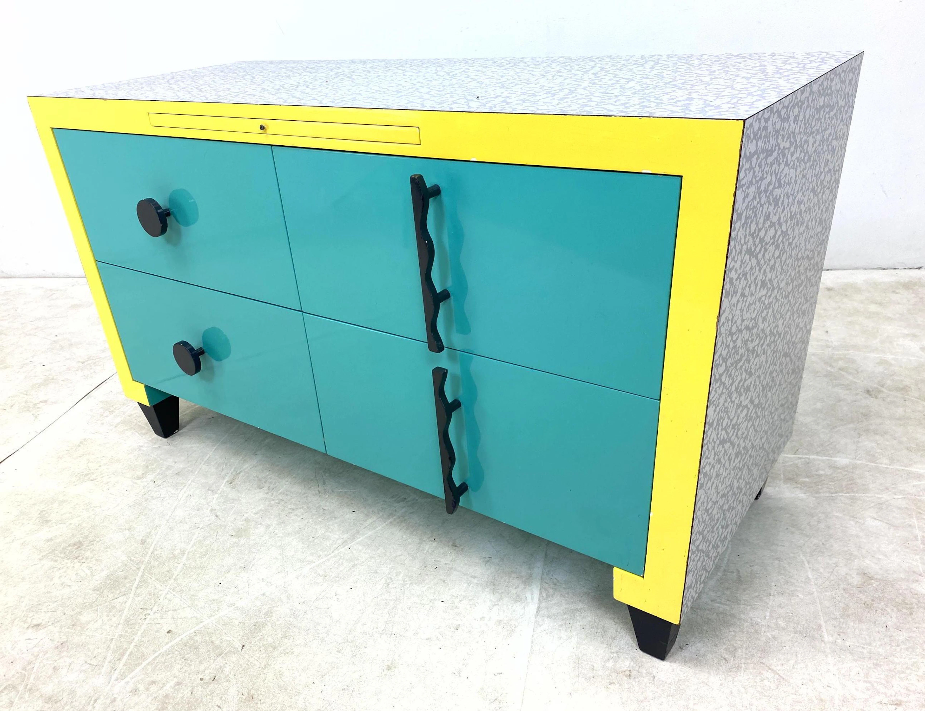 Memphis Design Group Attributed Dresser Cabinet. Color