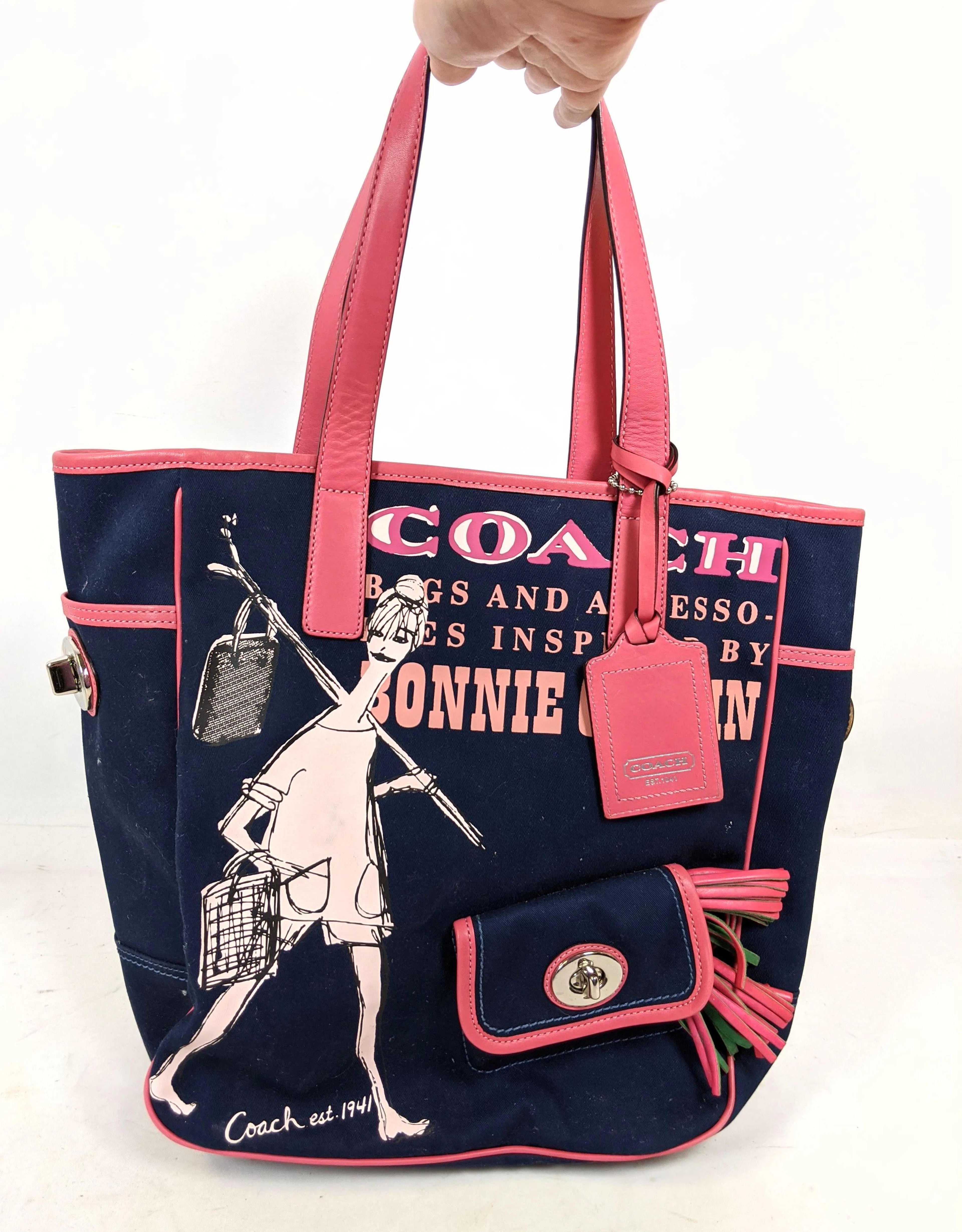 COACH Bonnie Cashin Denim Purse Handbag.