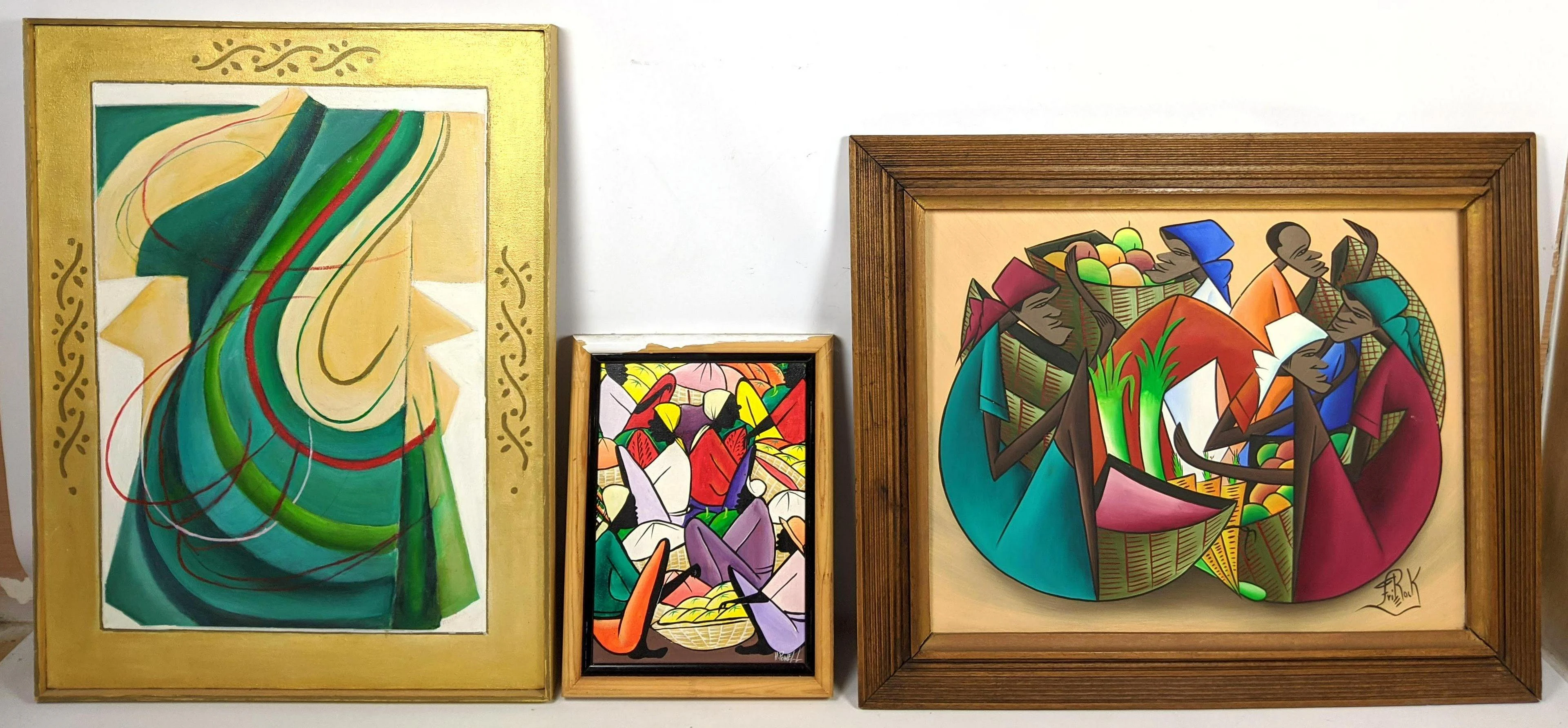 3pcs Wall Art. Powell Painting, Fritz Rock, Kimono Pai