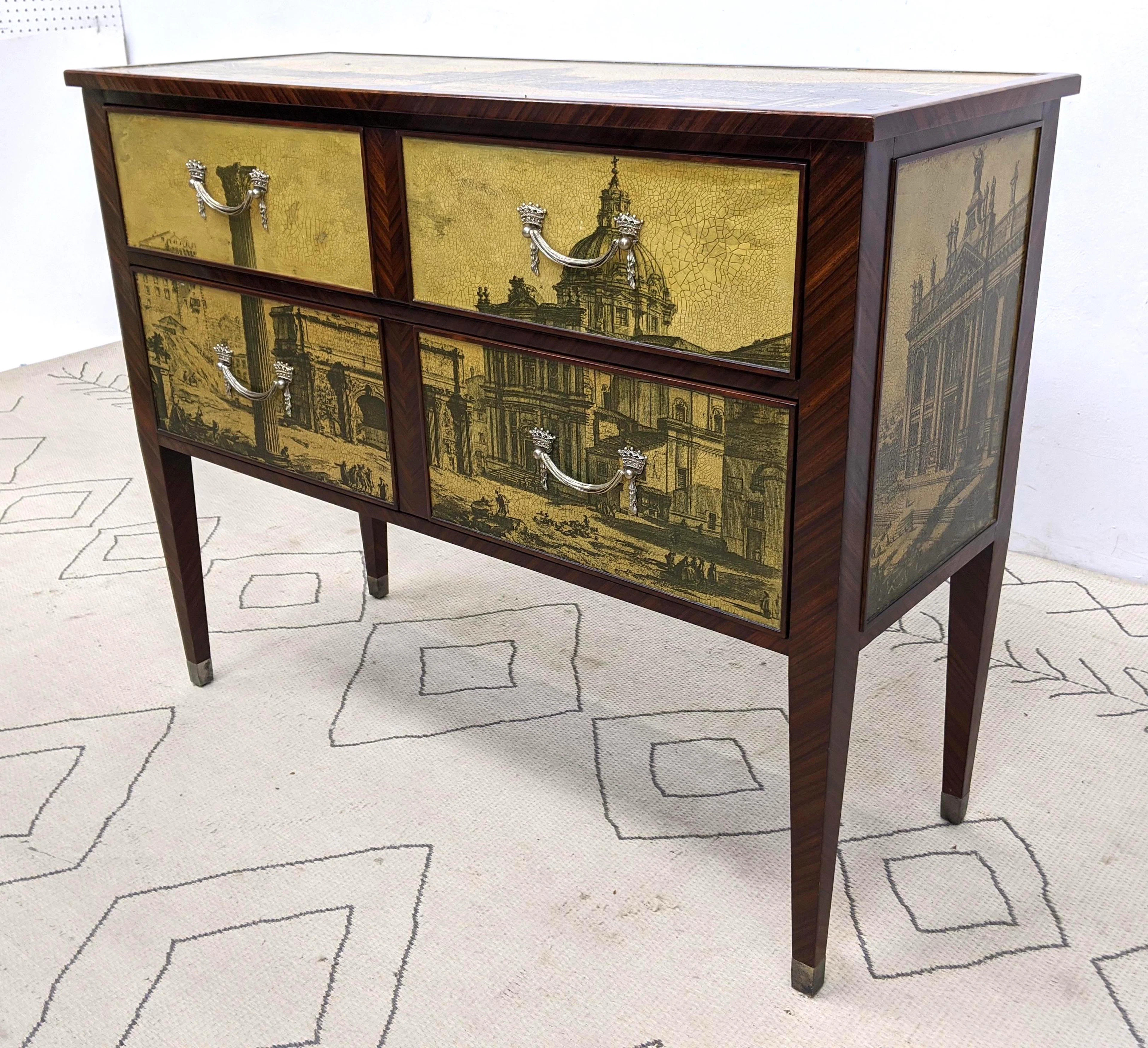 ALTHORP Mahogany Server - Fornasetti Architettura Style