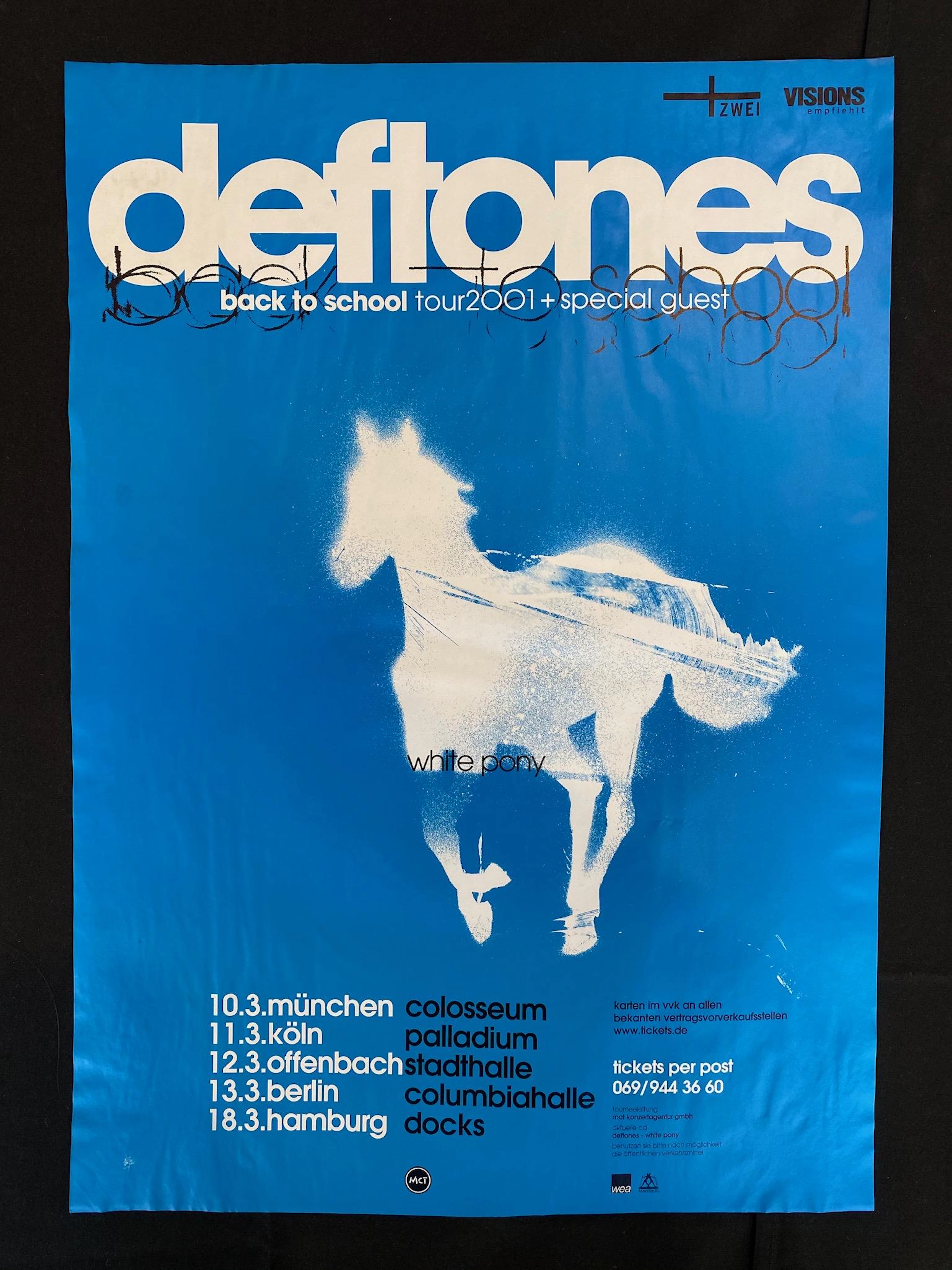 Deftones Concert Poster Back To School Tour 2001. Multi