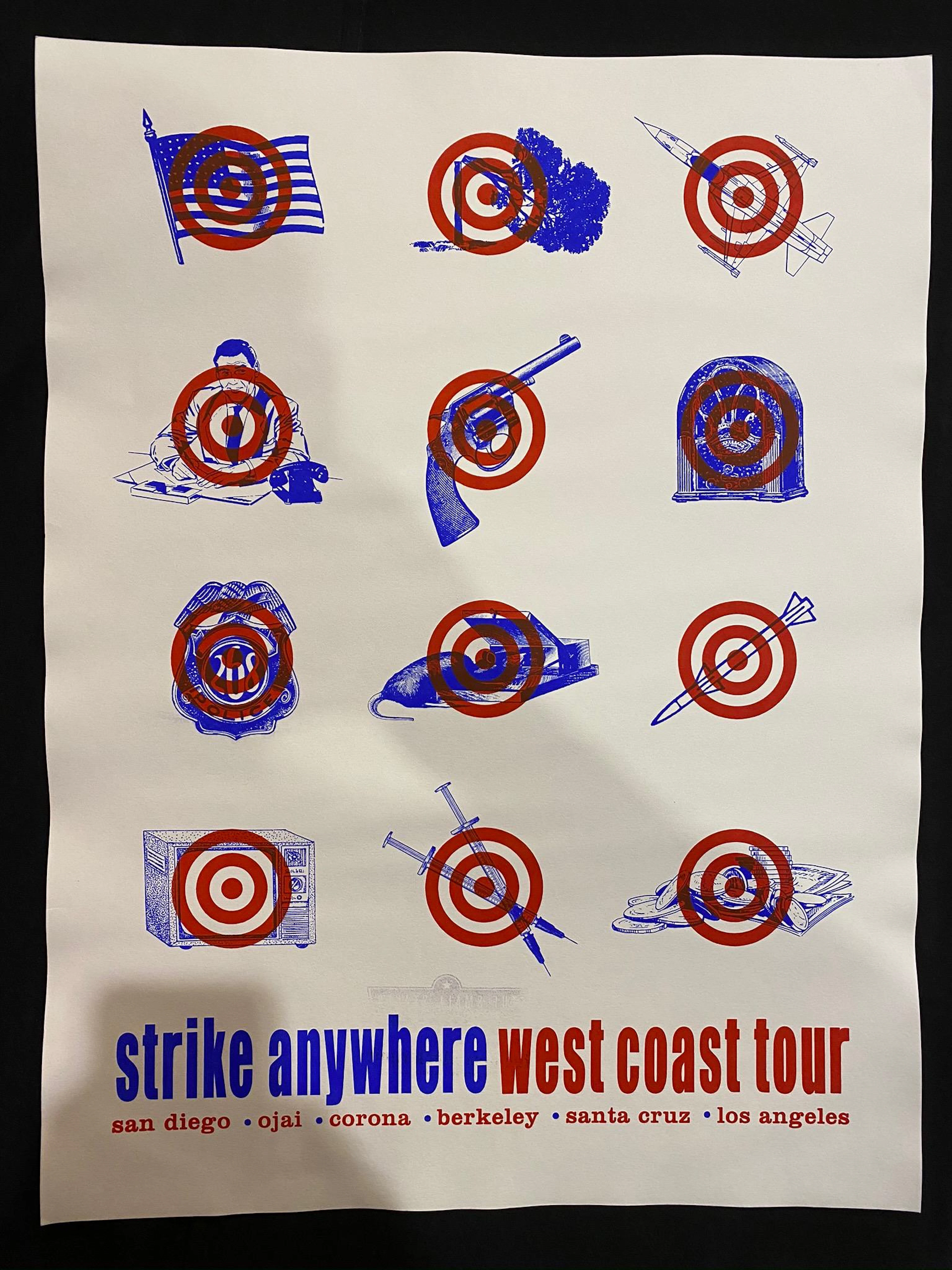 Strike Anywhere West Coast Tour Artist Signed and Numbe