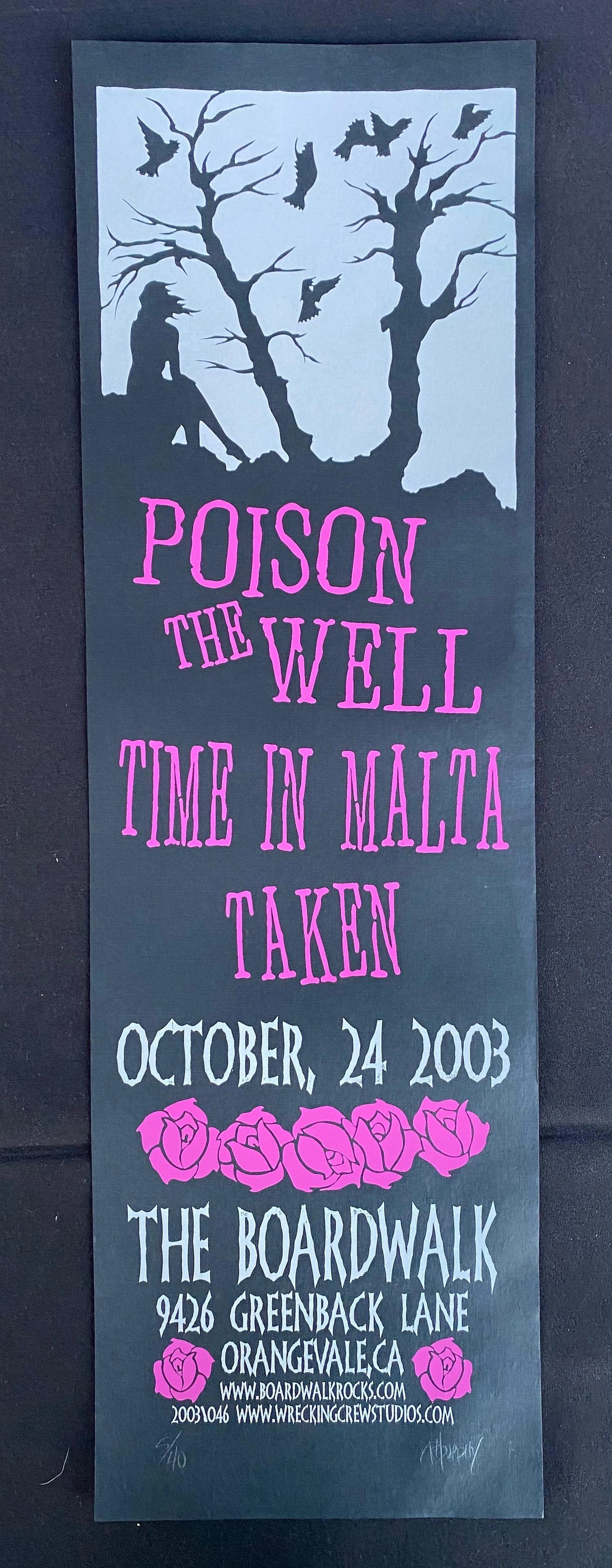 Poison the Well Concert Poster October 24 2003 Artist S