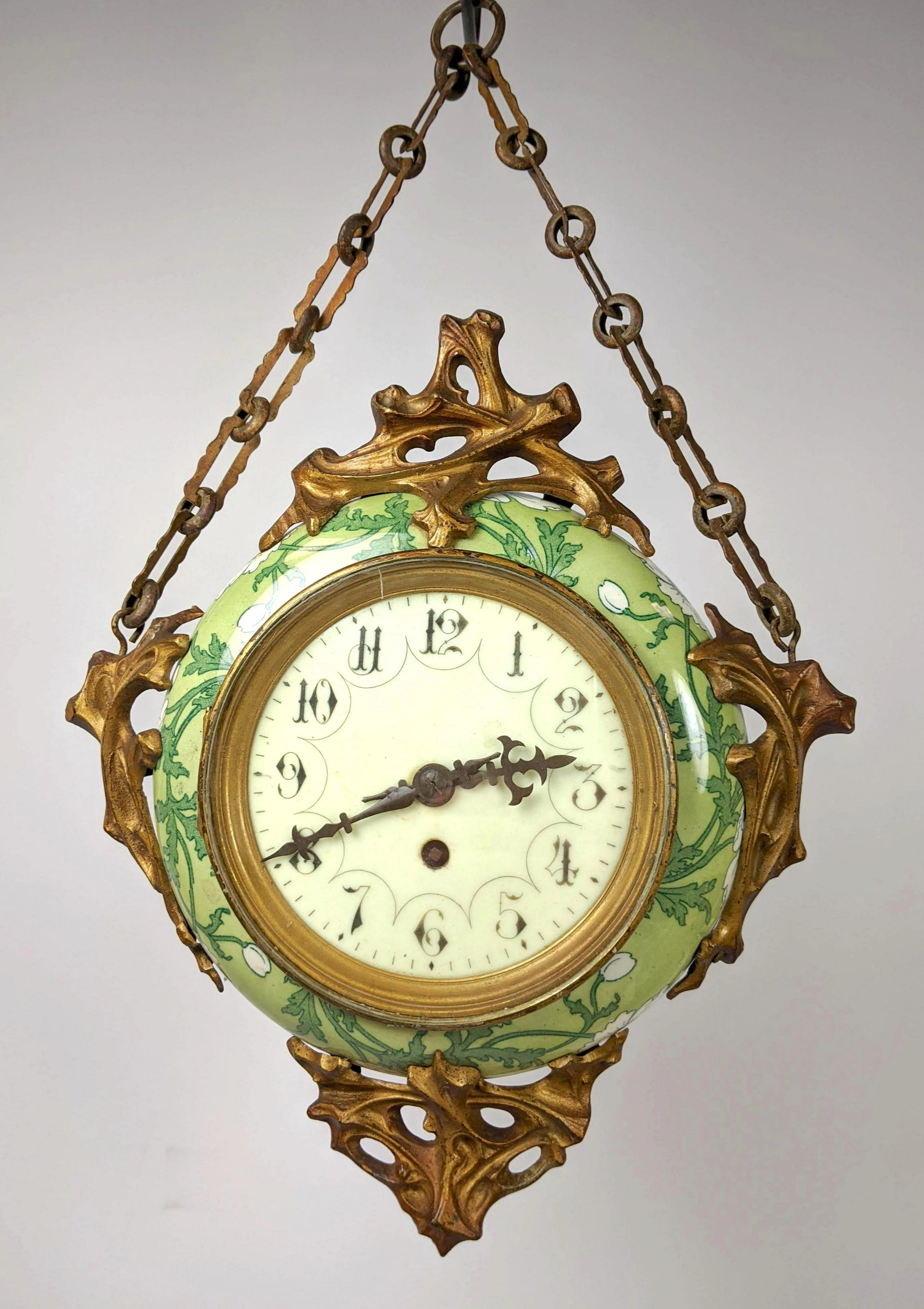 HECTOR GUIMARD Style Bakers Clock. FARCOT Hanging Wall